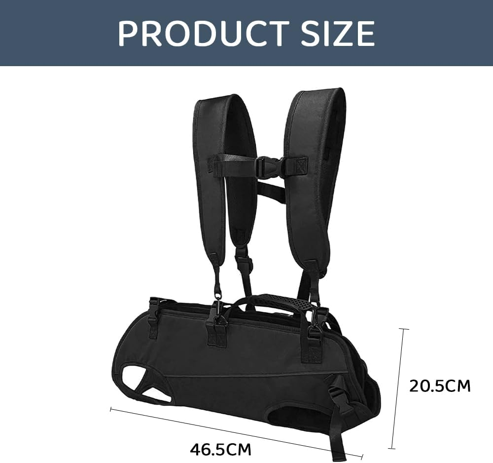 RUTREZOGO Adjustable Dog Lift Harness & Sling Carrier &ndash; Portable Full-Body Pet Backpack for Small Dogs, Front Leg Support for Arthritis, Hip Dysplasia, Hiking, Biking, Motorcycle Travel (M) image number 5