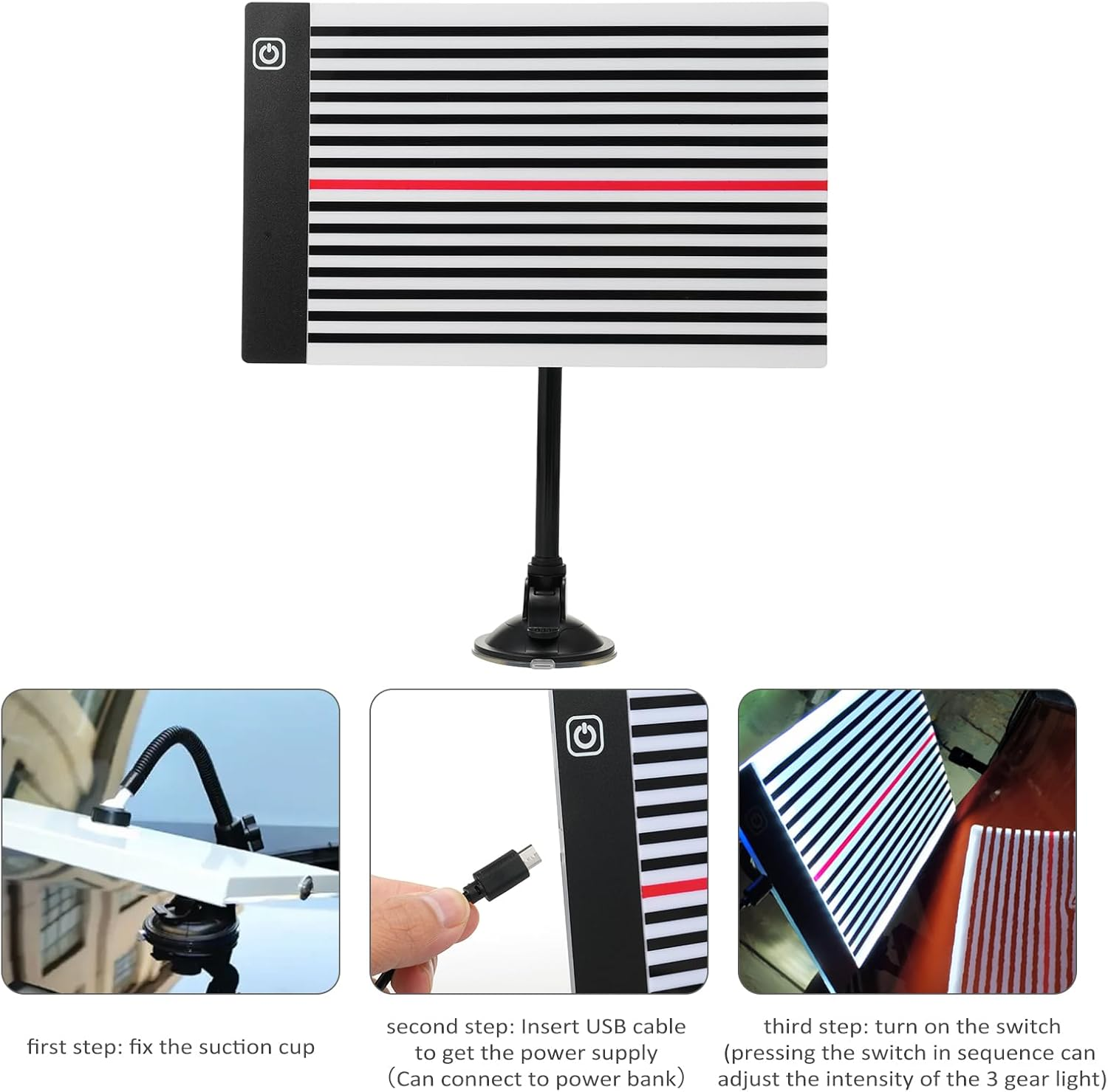 LED Reflector Line Board Light Paintless Dent Finder Lamp Car Repairing Dent Detector 30 * 20Cm 11.81 * 7.87Inch (Panel Size 24X15Cm) image number 6