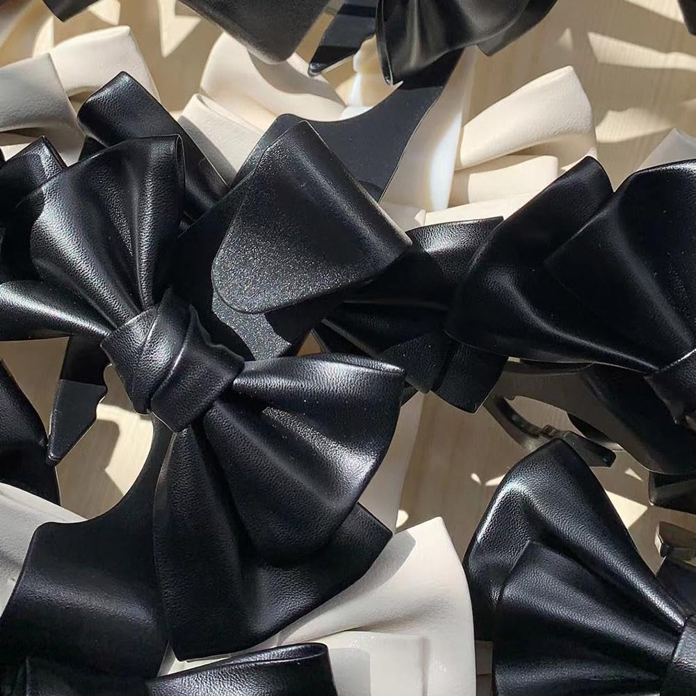 Car Hooks for Purses and Bags,Cute Bow Car Seat Headrest Hooks,Purse Holder for Car,Car Purse Hook Hanger,Cute Bow Car Accessories(Black) image number 2