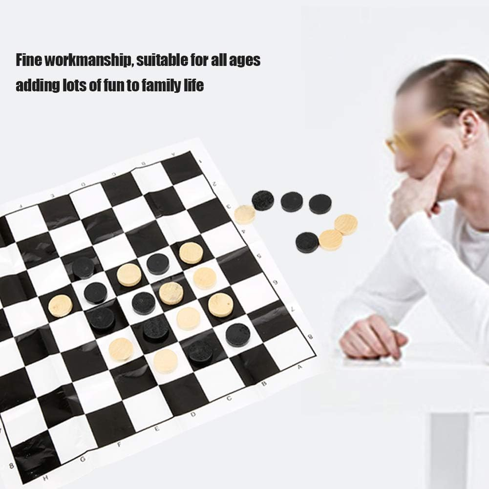 Checkers Pieces, Draughts Checkers Set, Practical Educational Kids and Adults for All Ages image number 4