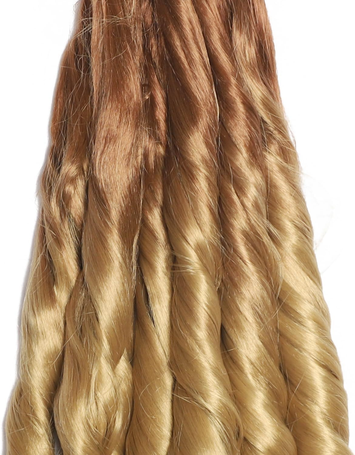 French Curl Braiding Hair 22 Inch 8 Packs Curly Braiding Hair Pre Stretched French Curl Crochet Braids Extensions for Braiding (OT30/27, 22 Inch (Pack of 8))