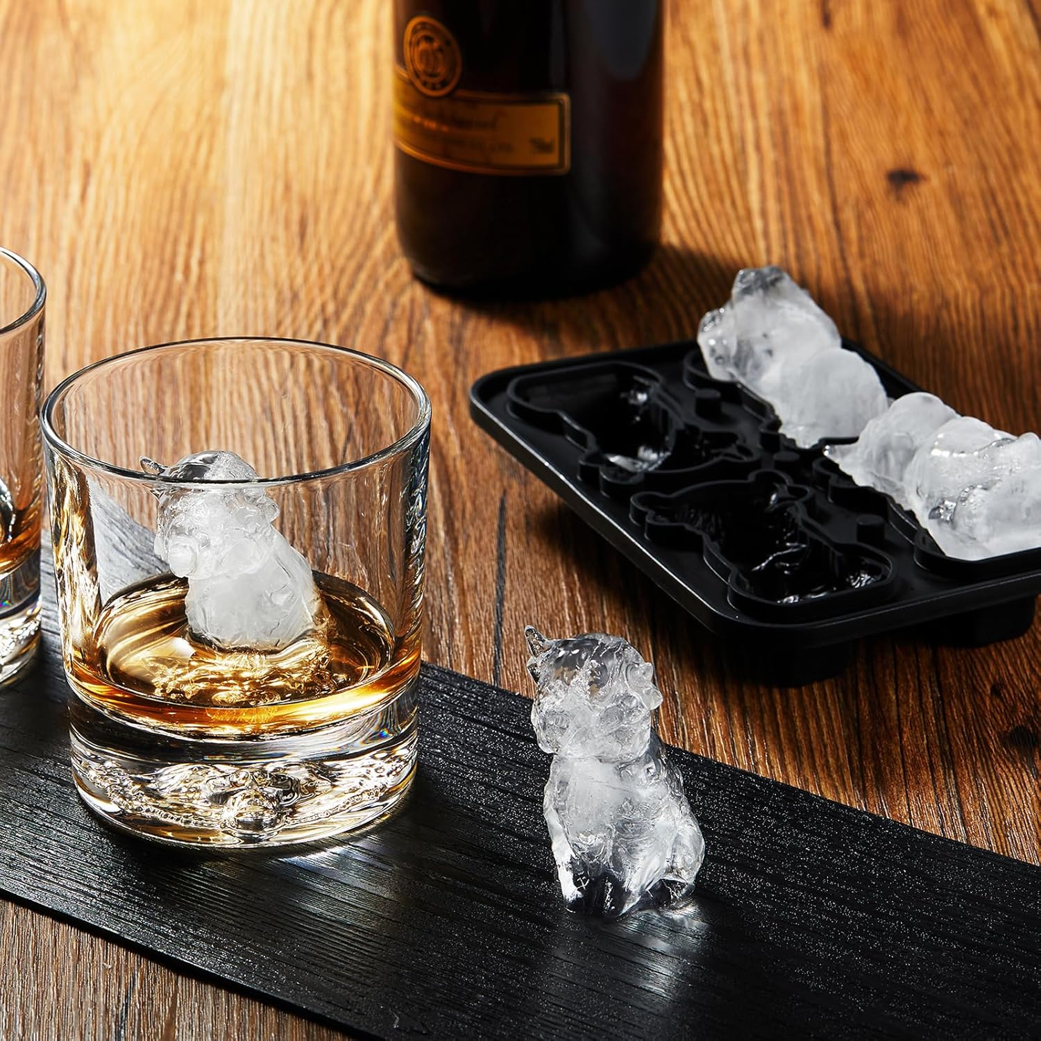 3D Highland Cow Ice Cube Tray Fun Shapes, Novelty Highland Cow Gifts, Holiday Stocking Stuffers for Men Women, Cute Highland Cattle Ice Mold for Whiskey,Cocktail,Bourbon image number 3