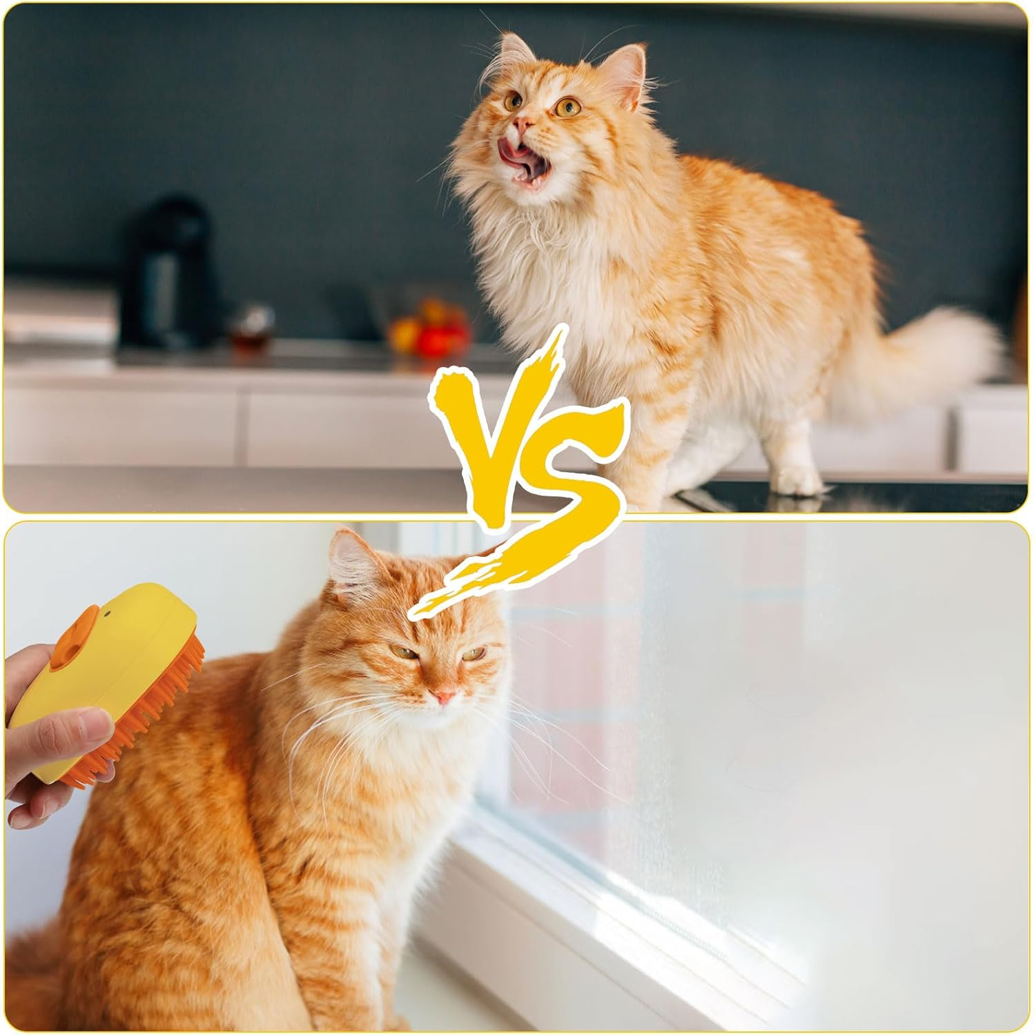 Cat Brush with Steam, Steamy Pet Brush, Dog Cat Brush with Water Steam Brush for Cats, Dogs, Pet Spray, Massage Comb, Cat Comb with Steam, Pet Comb, Fur Brush, Cat Hair Brush image number 2