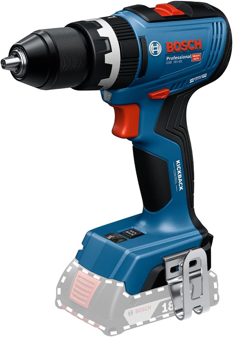 Bosch Professional 18V System Cordless Drill Driver GSB 18V-65 (Brushless Motor, Head Length 175, without Battery/Charger) image number 1