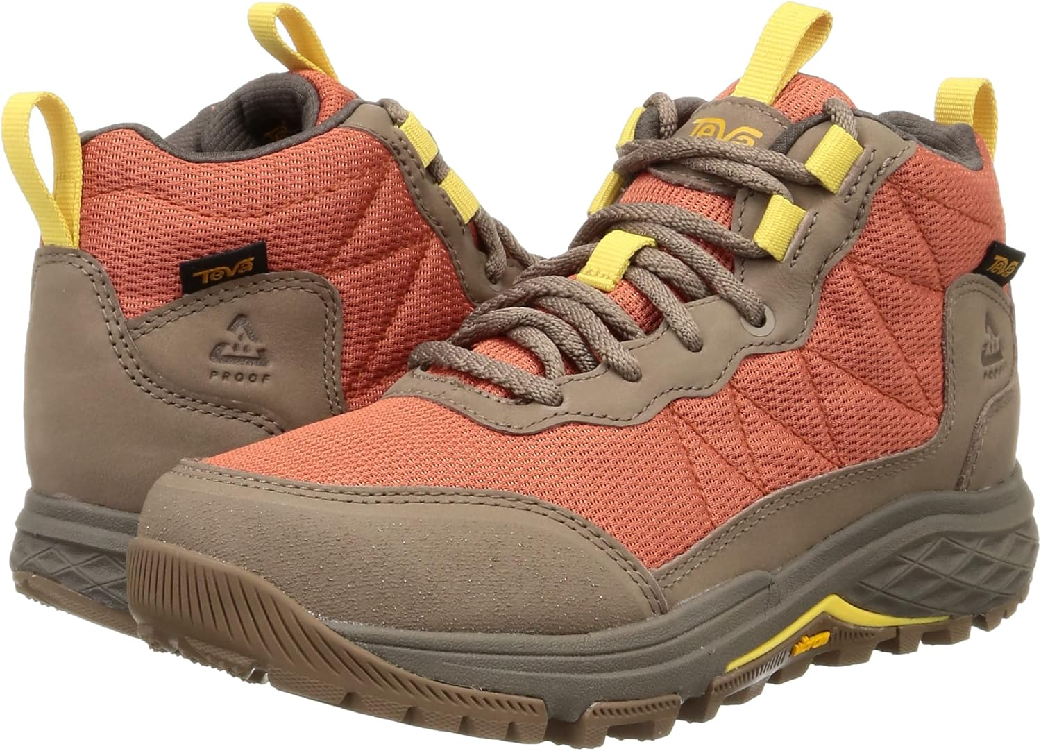 TEVA Women'S Ridgeview Mid Durable Breathable Waterproof Hiking Boot, Black/Bungee Cord, 5 image number 6