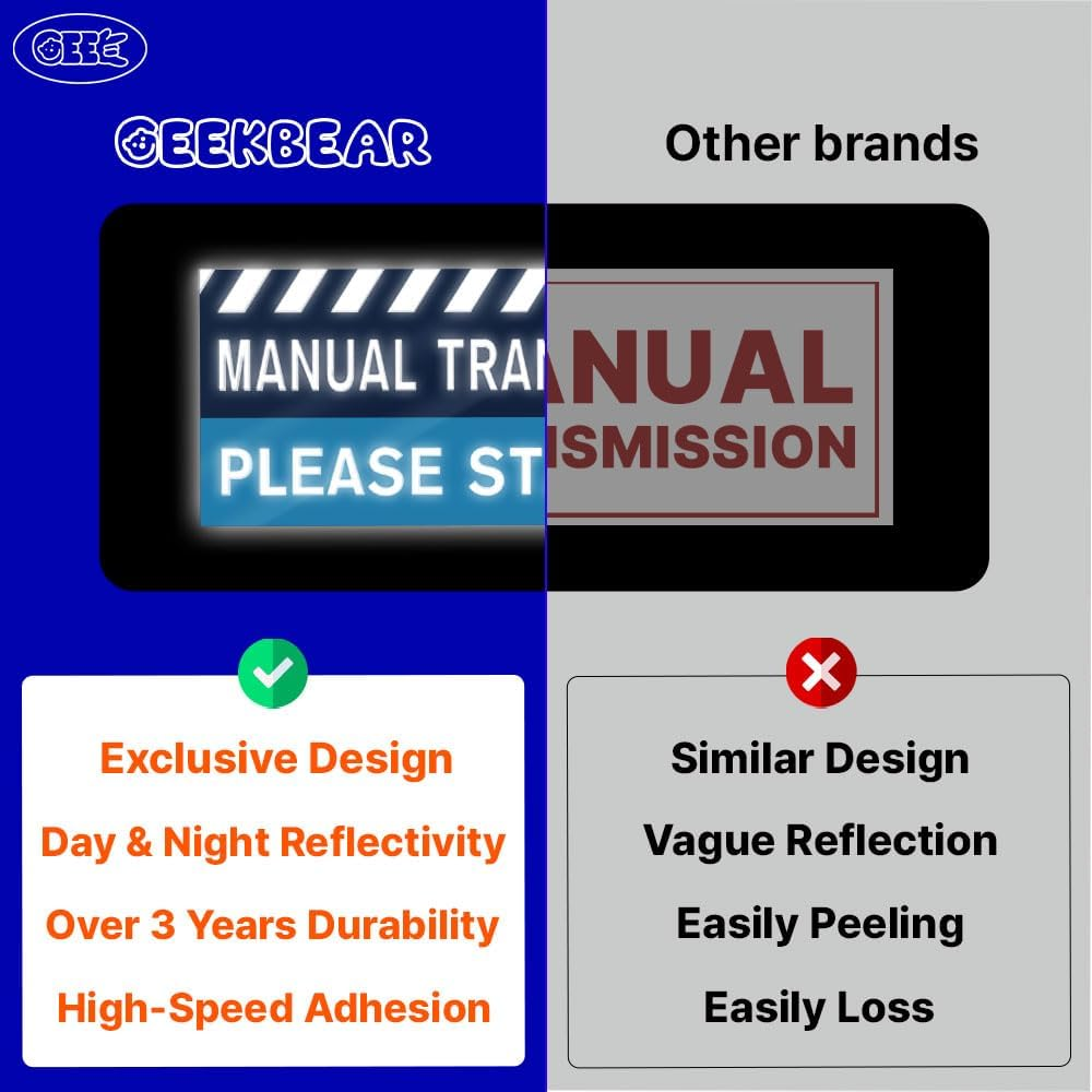 GEEKBEAR Manual Transmission Car Magnet (Red, 1 Pack) image number 5