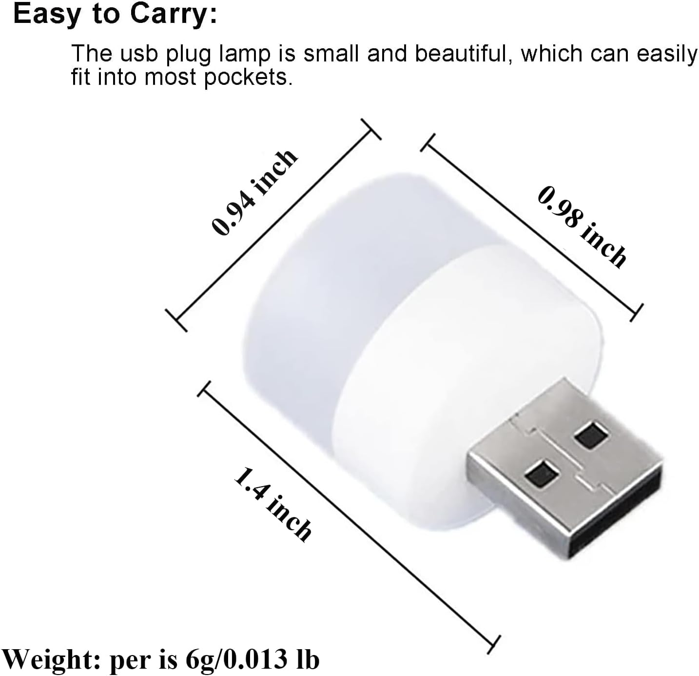 6 Pack Mini USB Night Light, Plug in LED Lamp Decorative Lighting Party Festival (Red) image number 4