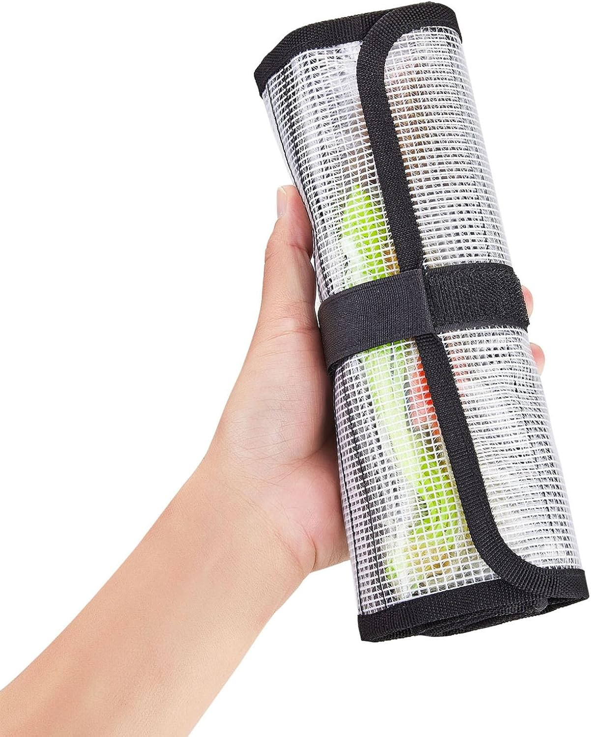 Roll up Fishing Lure Wraps Set-25" X 9" Durable Lure Bag 6 Pocket PVC Protective Cover Saltwater Hook Covers Fabric Lure Protector Trolling Lure Tackle Box Large 2 PCS image number 1