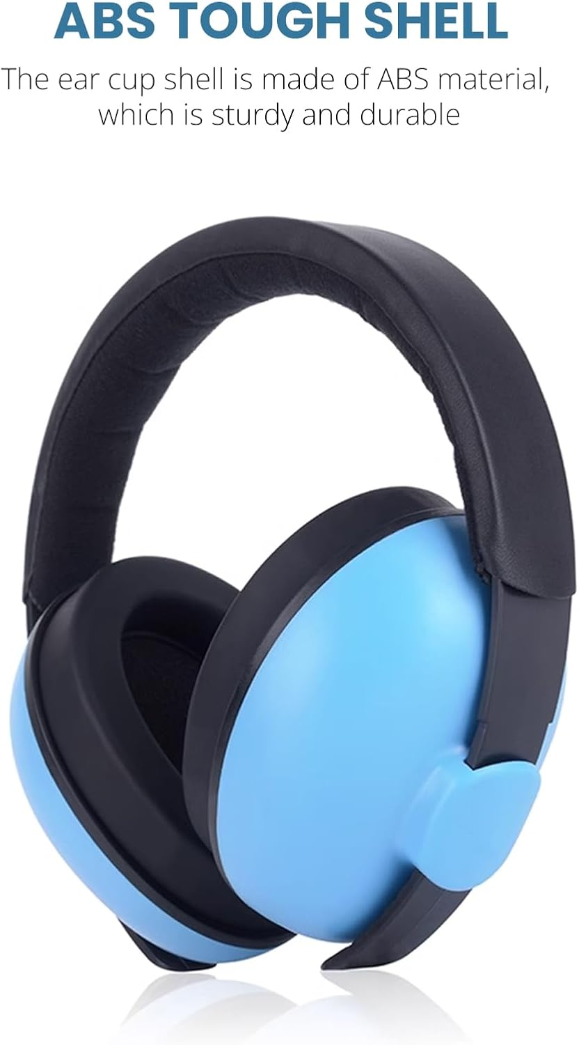 Baby Noise Protection Ear Muffs for Infants & Toddlers (0-3 Years), 26Db Hearing Protection, Ideal for Outdoor, Airplane, Sleep, Fireworks &ndash; Blue image number 5