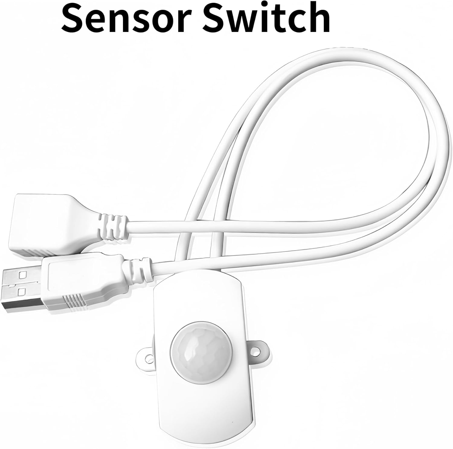 Clearhill 2Packs 5V Motion Sensor Switch with USB Male and Female Connector(White),Automatic Sensor Switch for Indoor DIY LED Lighting,Such as Kitchen,Such as Kitchen,Cloakroom,Etc. image number 5