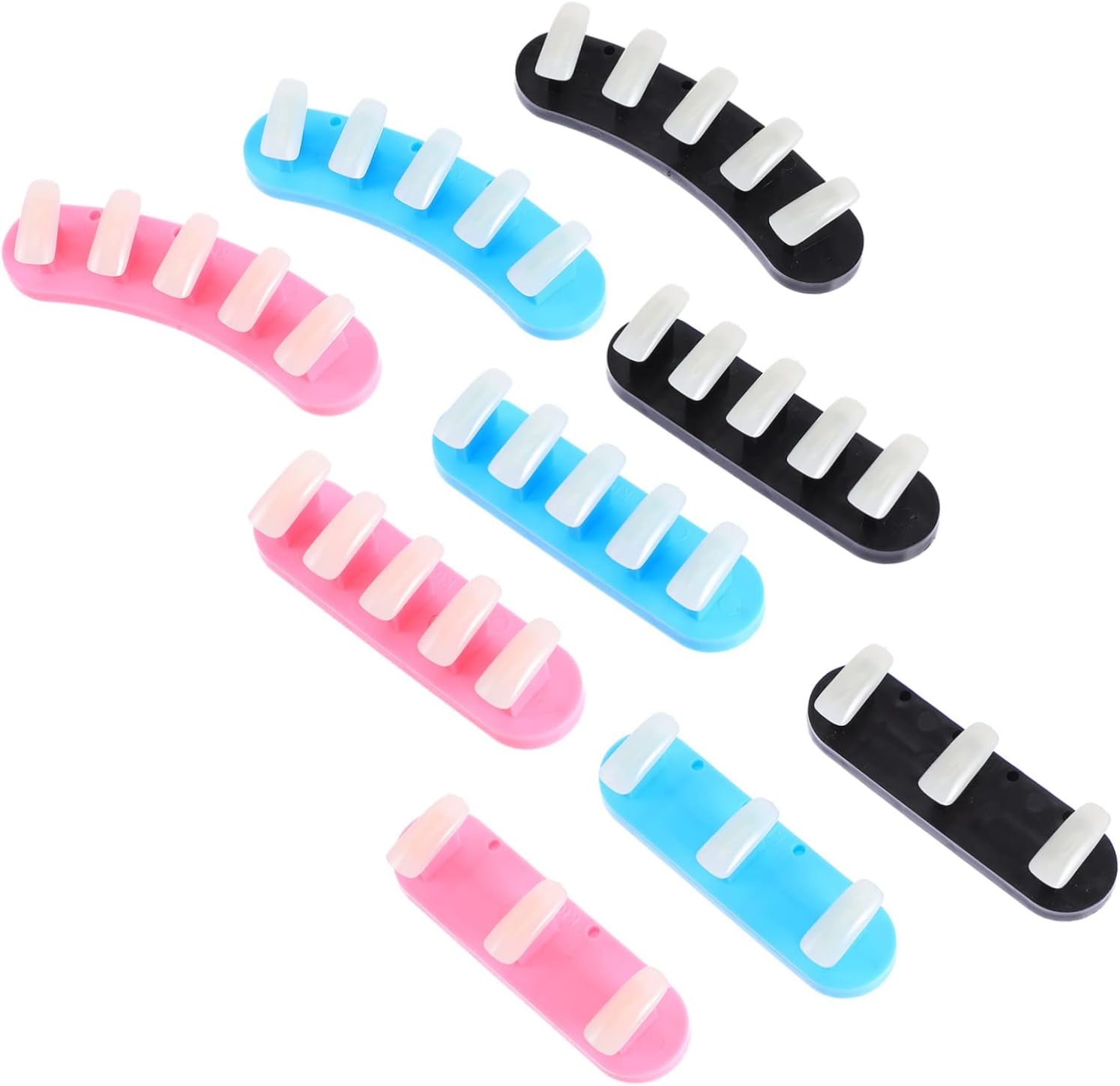 WOONEKY 9Pcs Nail Art Practice Holder Nail Tip Holder Display Rack Manicure Stand image number 3