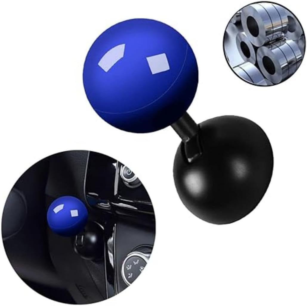 Car One Button Start Lever, Car Push to Start Button Rocker, Overall Metal Ball-Bar Starter Cover Decorative Accessories (Blue)