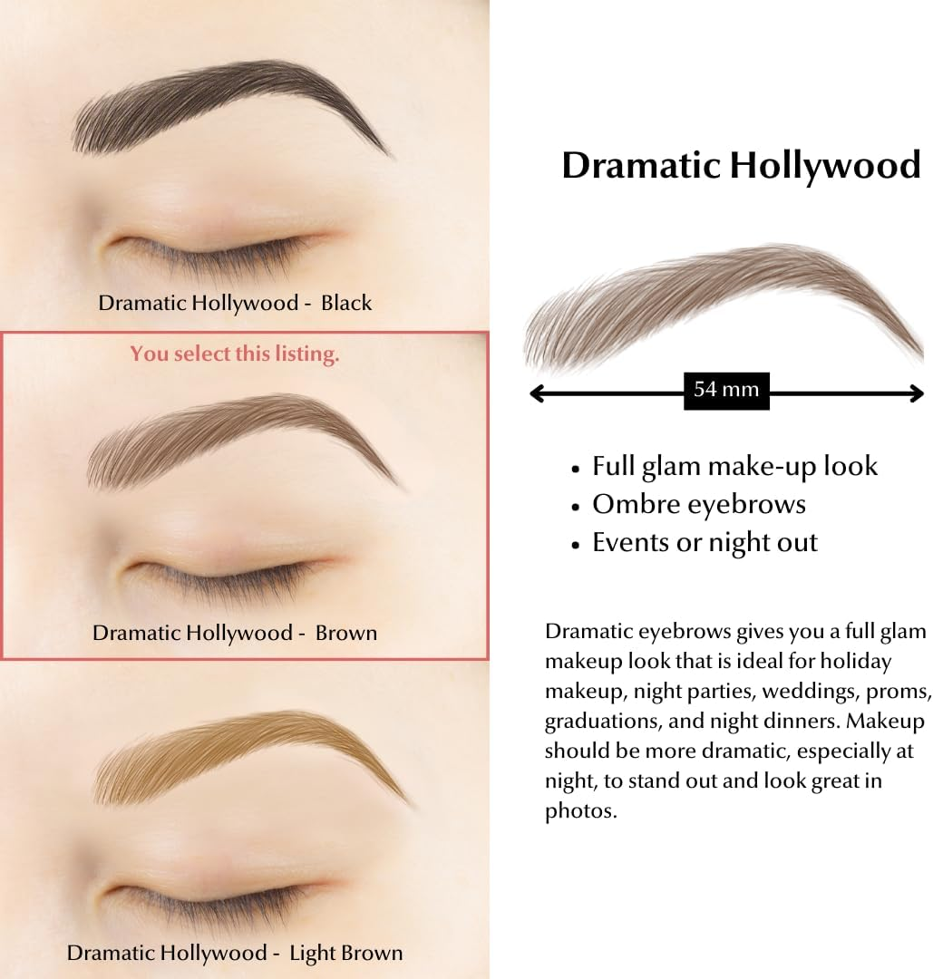 Bliss and beyond USA | Microblading & Shading Tattoo | a Combination of Hair Stoke and Powdered Brows | Non-Toxic | Vegan Friendly (Dramatic Hollywood, Brown) image number 6