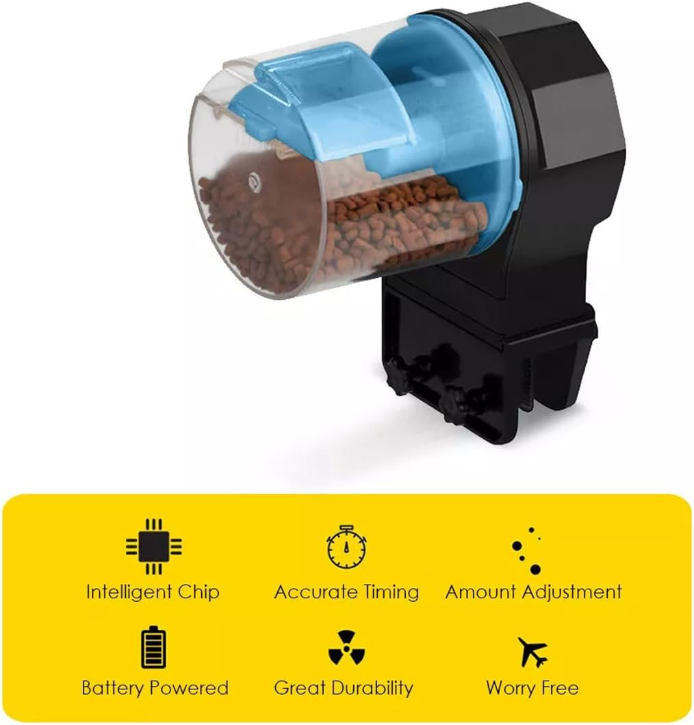 AIMALL Intelligent Aquarium Fish Feeder &ndash; Automatic Timing Food Dispenser with Large Capacity, Adjustable for 12/24 Hour Feeding Cycles, Ideal for Fish Tank Management image number 5