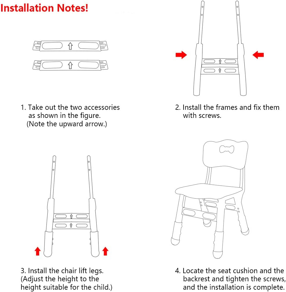 Adjustable Kid Chairs Indoor 3 Level Adjustable Suitable for Children Age 2-6. Maximum Load-Bearing 220LBS Suitable for Family Classroom and Nursery Child Seat Set (2-Pack-Mint Green) image number 4