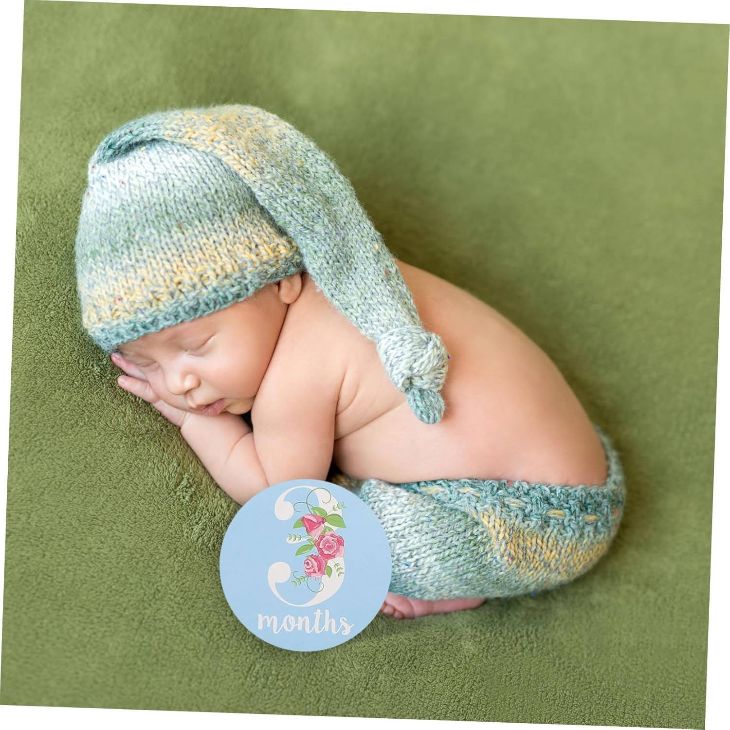 12Pcs Adorable Newborn Milestone Stickers Set Monthly Boy Girl Sticker Belly Decor Photo Prop for Shower image number 6