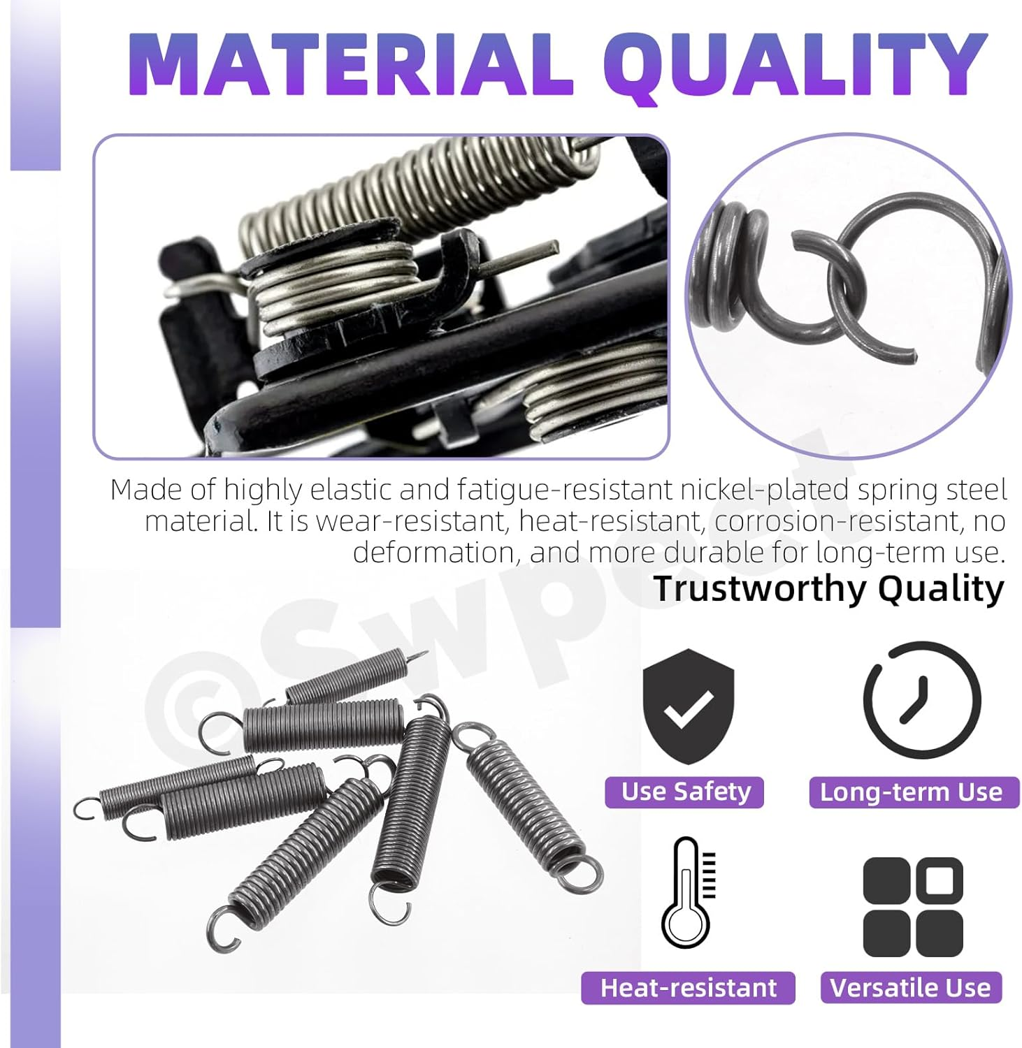 Swpeet 36Pcs 12 Different Sizes Carbon Steel Extension Spring Assortment Kit, Extended Tension Spring Wire Dia 0.039" 0.059" 0.078" 0.1", OD 0.39" 0.59" 0.78", Length 1.18" 1.57" 1.96" 2.36" image number 3