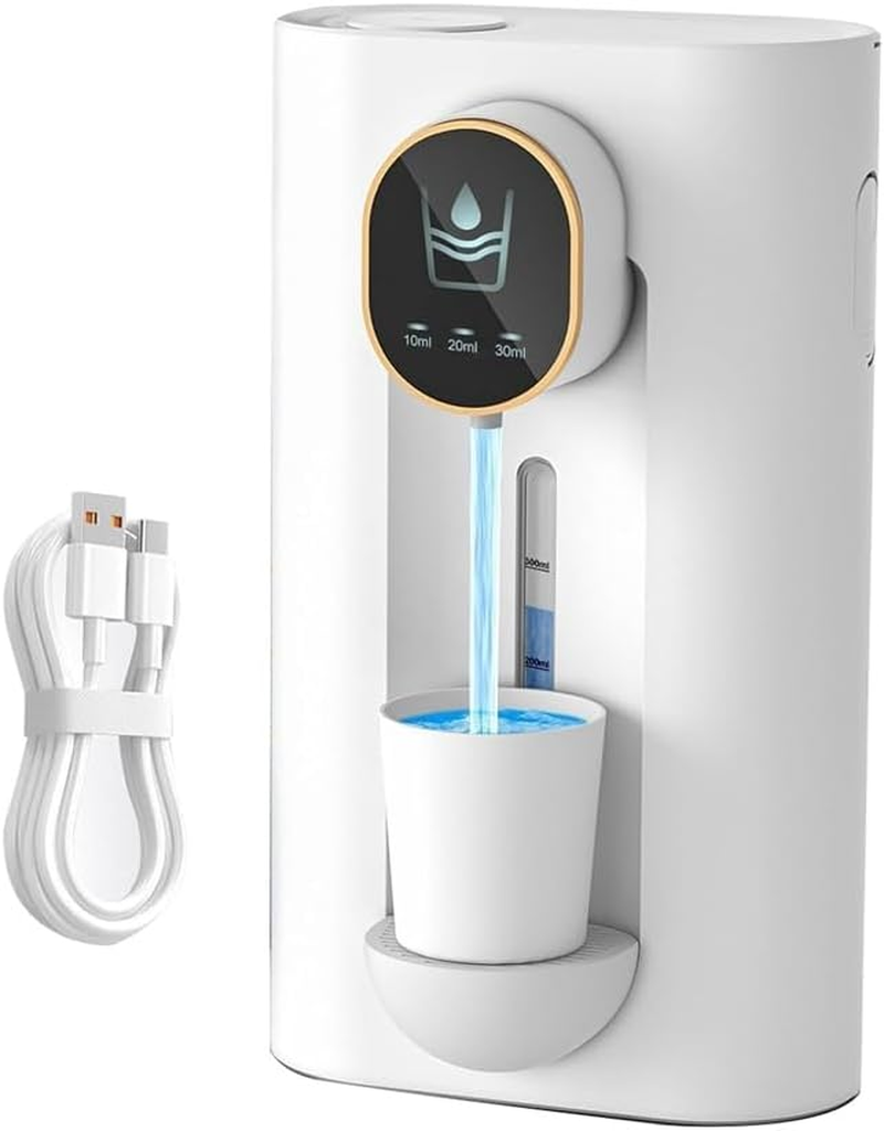 Pasotim Mouthwash Dispenser for Bathroom, 18.26 Oz (540Ml) Touchless Auto Mouth Wash Dispenser with Magnetic Cups White image number 6