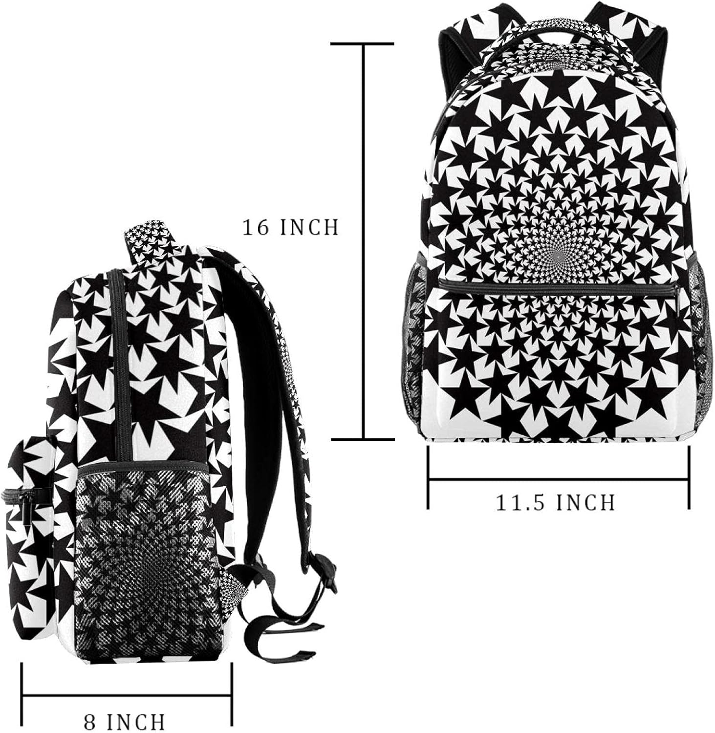 Stars Vortex Backpack Students Shoulder Bags Travel Bag College School Tote Backpacks image number 3