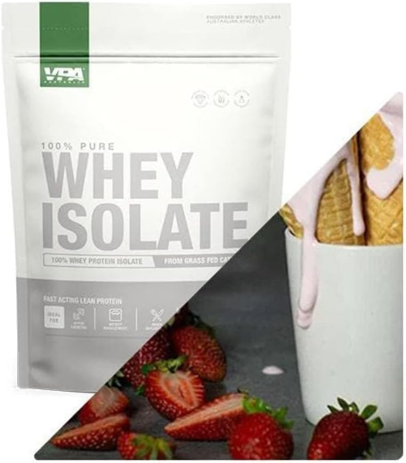 VPA&reg; Australia Premium Whey Protein Isolate 100% WPI, Strawberry, 1Kg