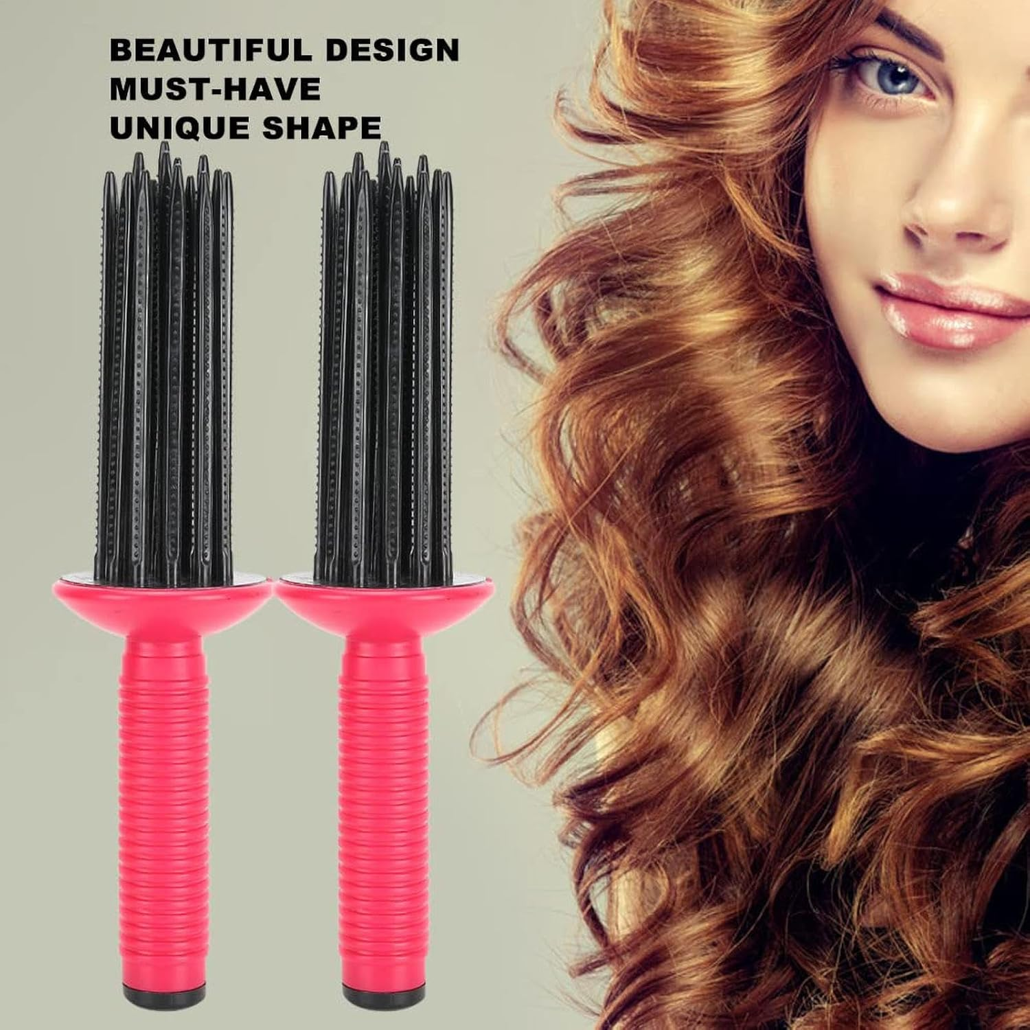 Hair Styling Curler &ndash; Tool, Portable Curling Device | Quick Heating Feature Shapes Hair Smoothly, Comfortable Grip Structure Enables Use during Dating, Performance, Outings image number 3