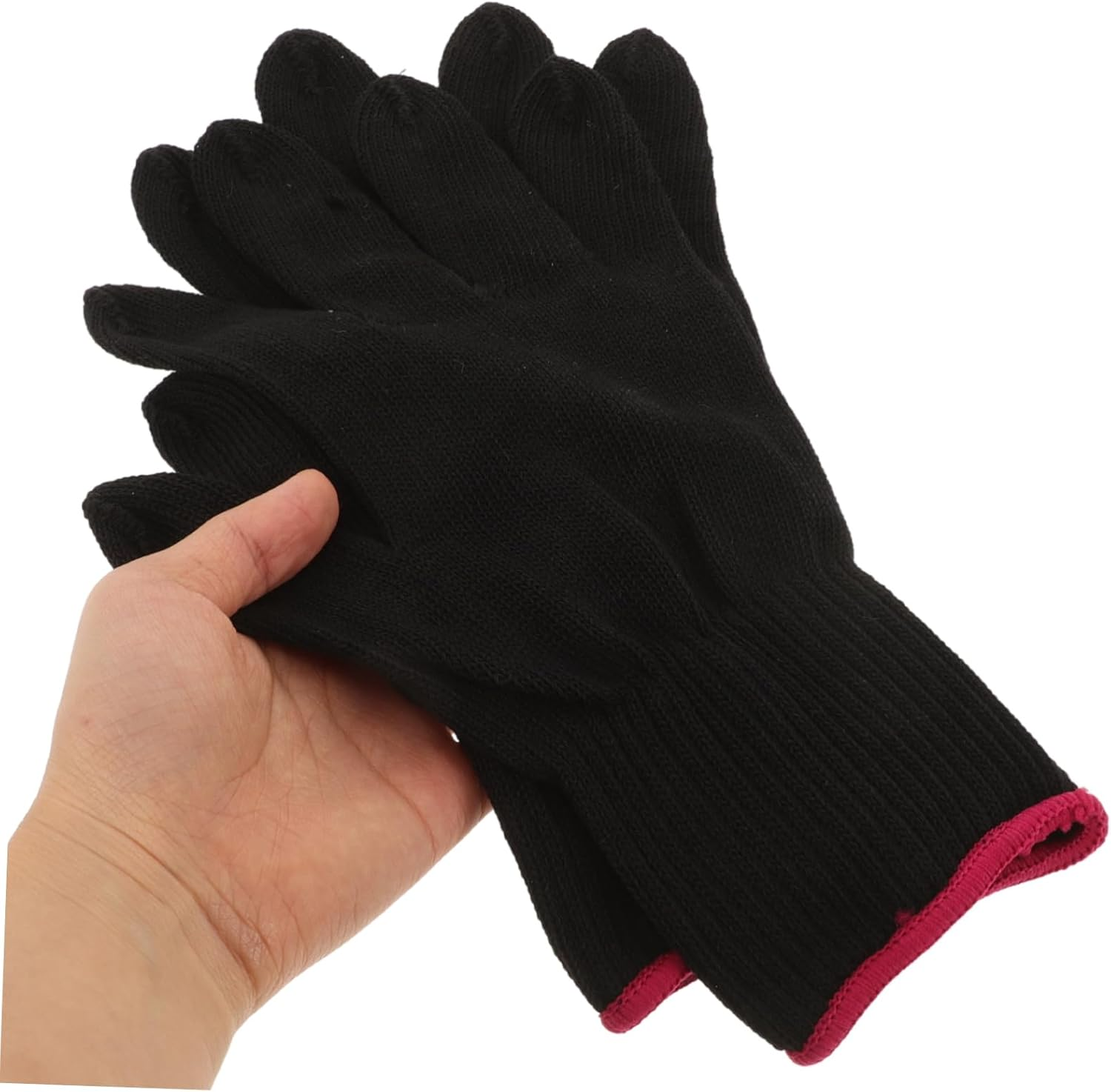 LALADEFIEE Heat Resistant Gloves for Men Scalding Hair Styling Mitts Heatless Curlers Headband Fast Heating Function image number 6