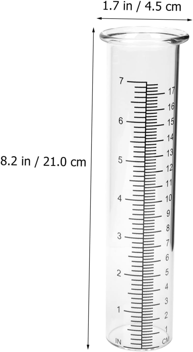 3Pcs Rain Gauge Test Tube Glass Rain Measuring Container for Outdoor Use Precise Outdoor image number 3