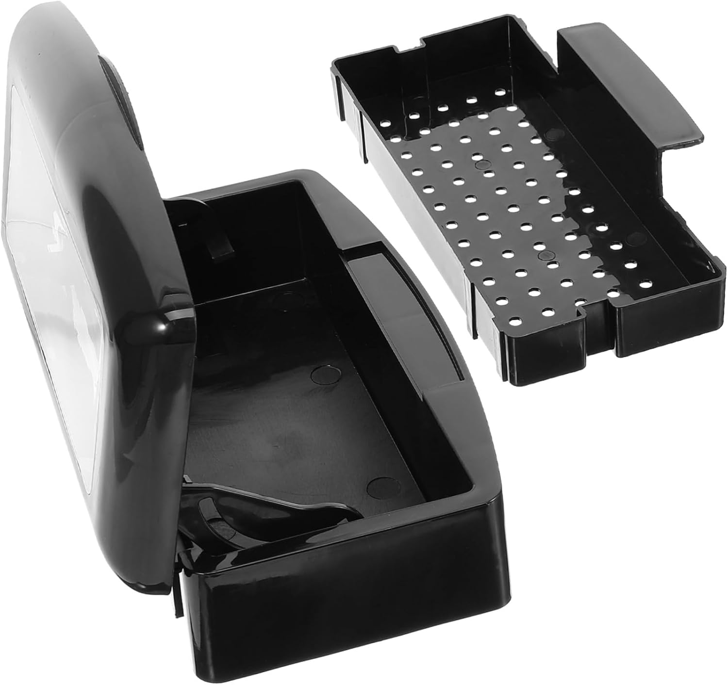 LOLIPPYY Nail Art Tool Sterilizer Box Plastic Tray for Manicure Tools Sterilization Tray for Tweezers and Hair Cutters Portable Beauty Equipment for Professional Use Black Design image number 6