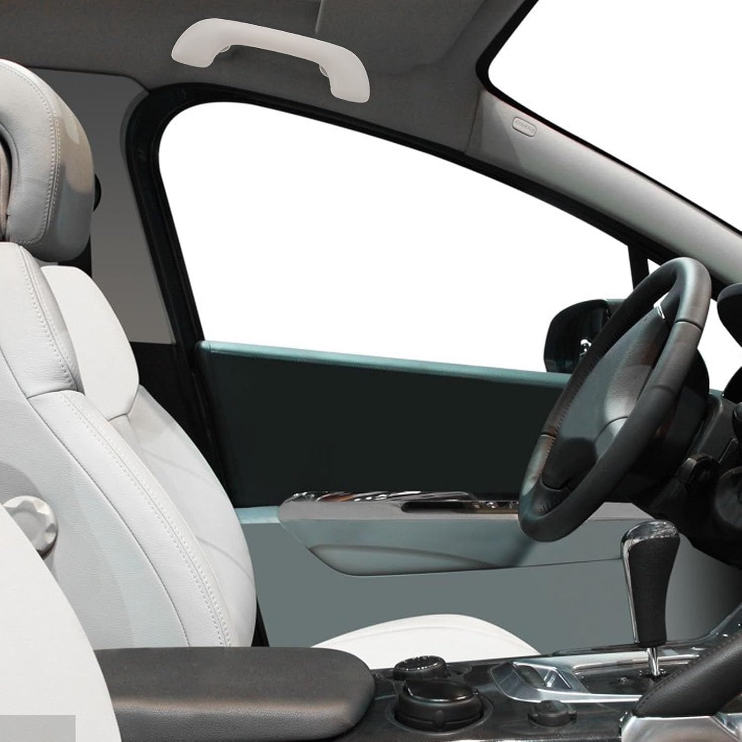 Grcfumo Interior Roof Pull Grab Handle, 739410013R Grey Front Inner Roof Pull Handle Grab, Comfortable Front Roof Handle for Specific Car Model image number 2