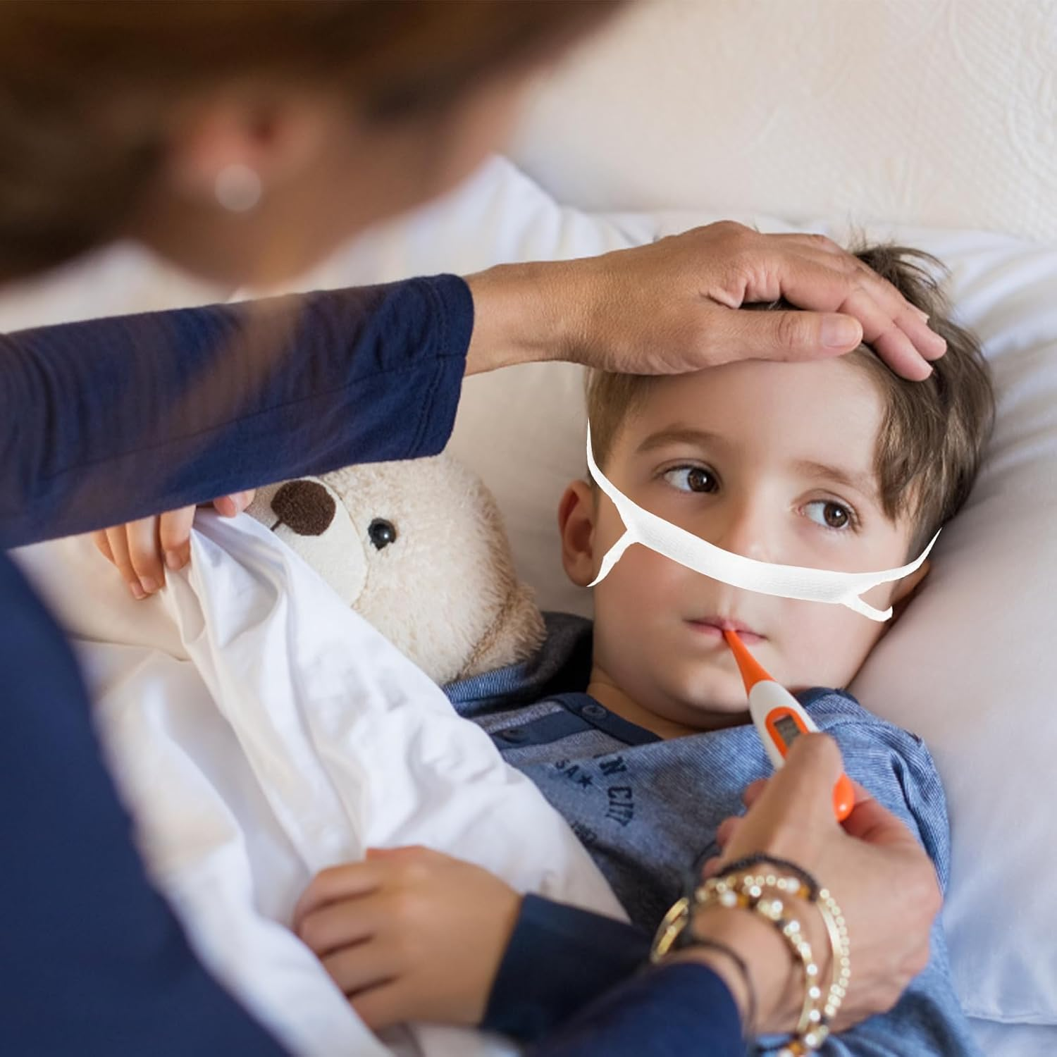 20Pcs Elastic Adjustable Nasal Bandage Set | Comfortable & Easy to Use | Absorbent Gauze for Effective Dressing Care | Bandage for Fixing Dressings image number 6