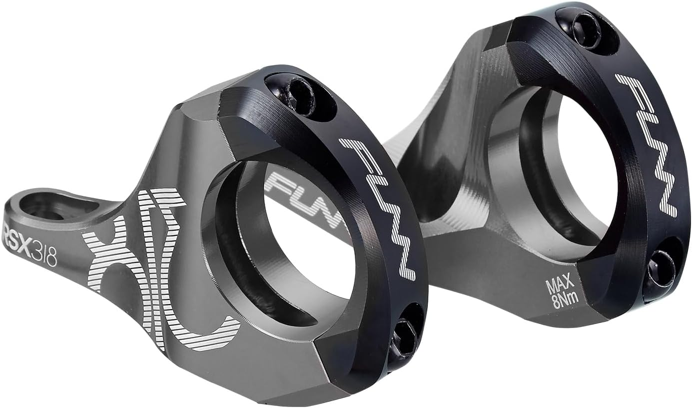 Funn RSX Mountain Bike Direct Mount Bike Stem with 31.8Mm Bar Clamp, 2 Pieces Lightweight Split Design for Dual Crown Forks, Adjustable Extension 45-50Mm