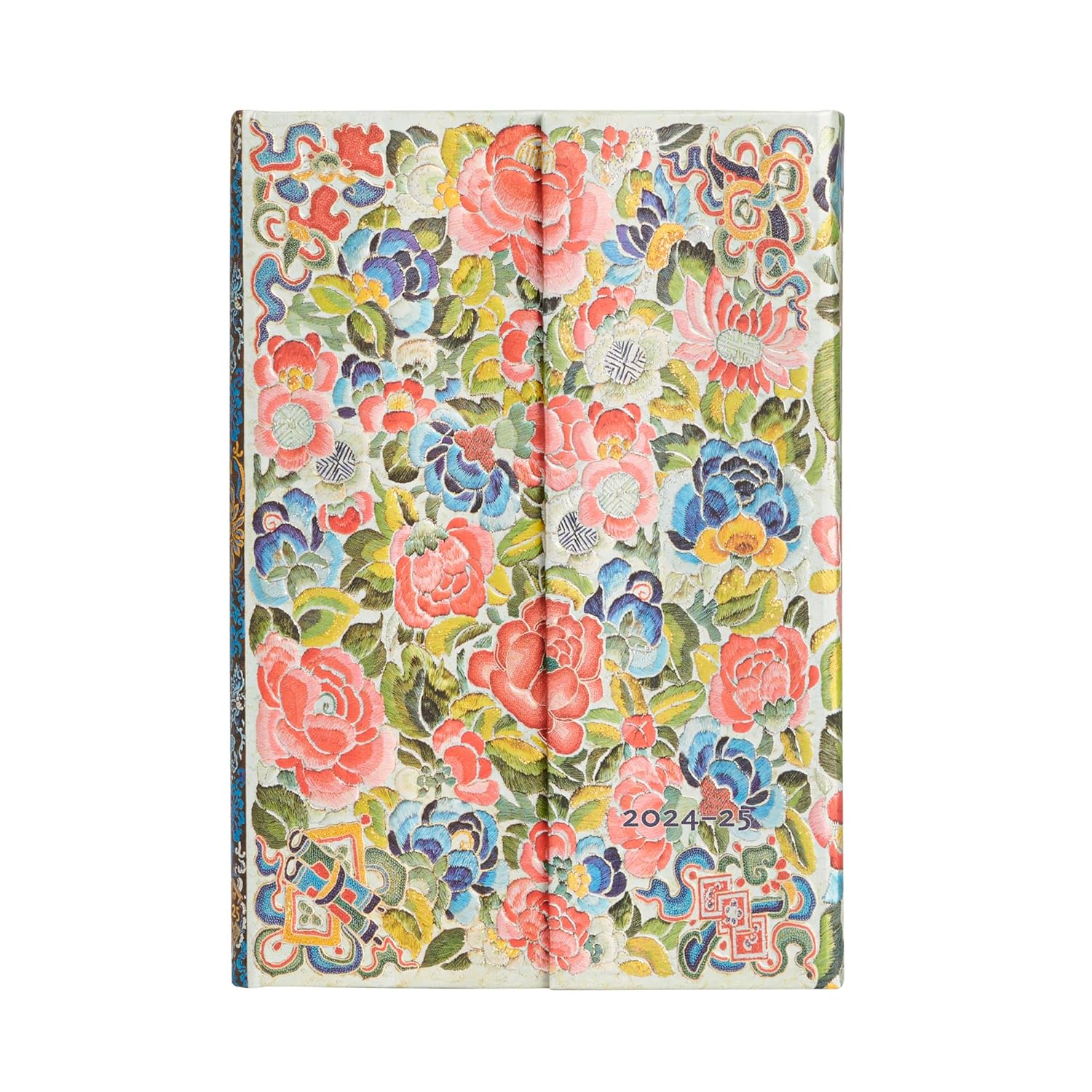 Pear Garden (Peking Opera Embroidery) Mini 18-Month Horizontal Hardback Dayplanner 2025 (Wrap Closure) image number 3