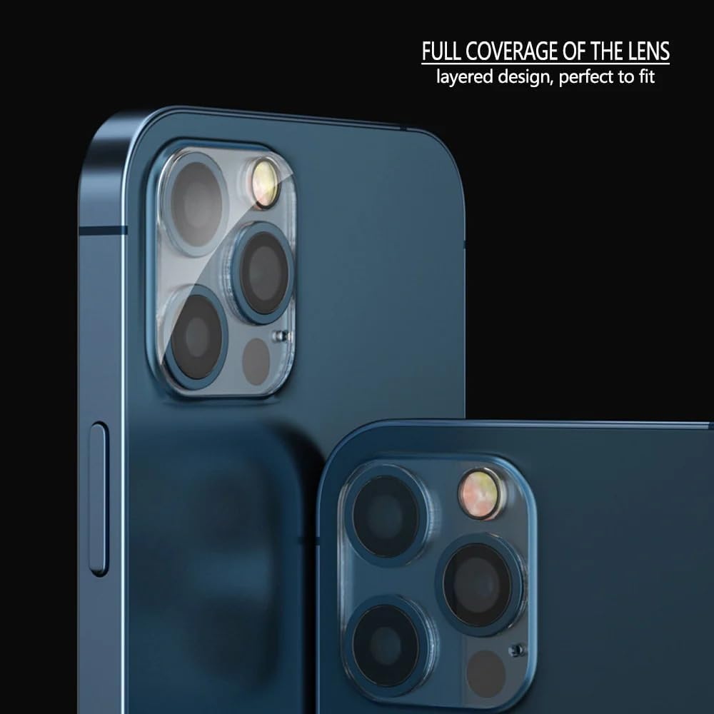 [2 Pack] Clear Camera Lens Tempered Glass Screen Protector Cover, JR Joyreap 9H Ultra-Thin Transparent Camera Lens Protective Tempered Glass Protector Film for Iphone 13 12 11 Mini Pro Promax (For Iphone 13)