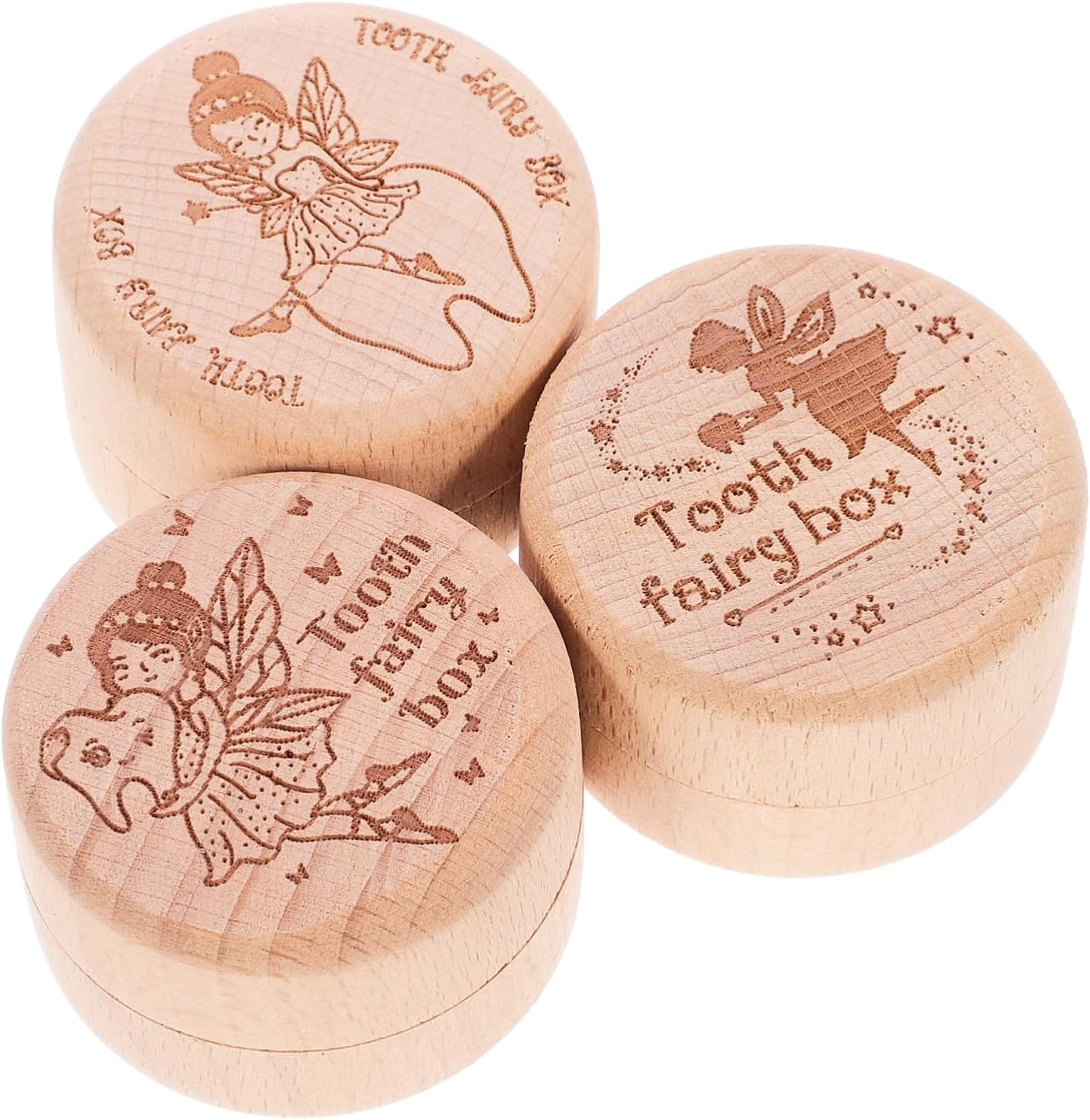 Cabilock S First Tooth Box Wooden Tooth Holder Safe Natural Material for Year Old Boy Girl Keepsake for Changing image number 4