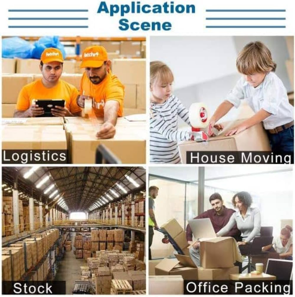 6 Rolls 150M Clear Packing Tape Sealing Tape 150M X 45Mm image number 4