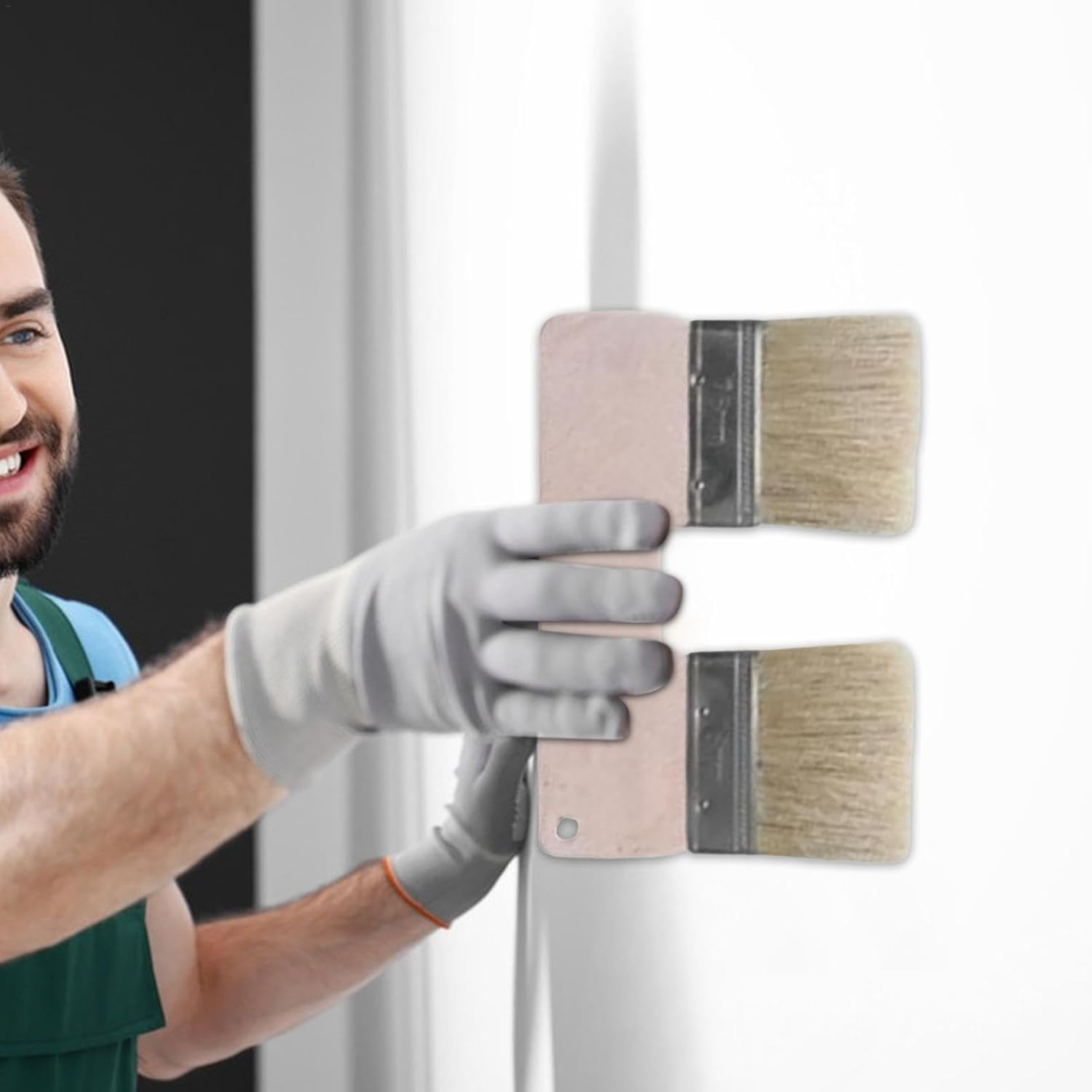 3-Inch Art Paint Construction Tool, Double-Ended Art Brush, Double Art Brush Paint, Double Brush Wall Brush Painting Tool, Texture Brush for Art Crafts, Painter