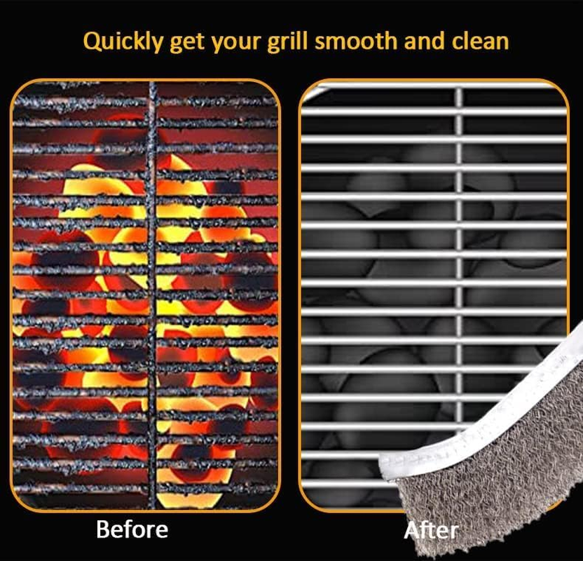 Fokmuaex 2PCS Heavy Duty Grill Brush - Stainless Steel BBQ Cleaning Brush with Handle for Gas, Charcoal & Electric Grills, Professional Grill Grate Cleaner Tool image number 4