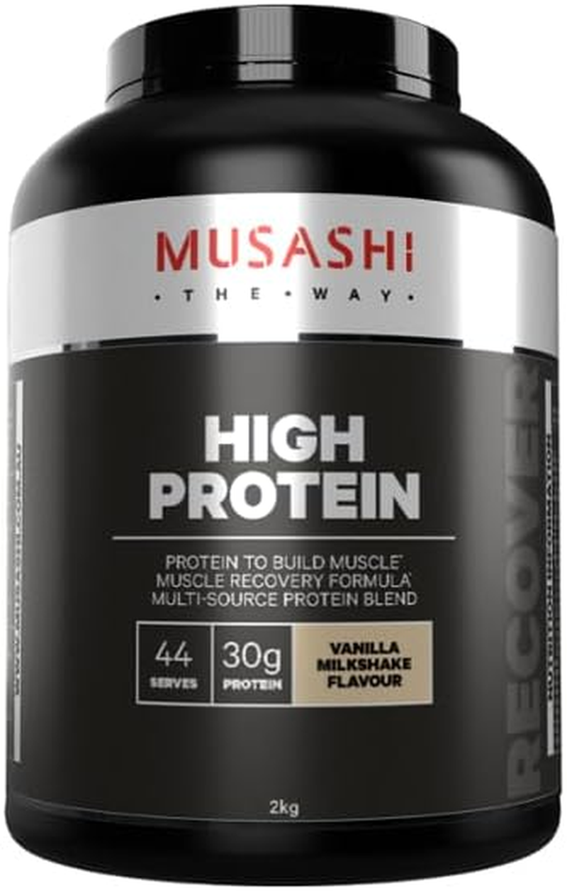 NEW Musashi Protein Powder P High Whey Vanilla 900G Sports Supplements image number 1
