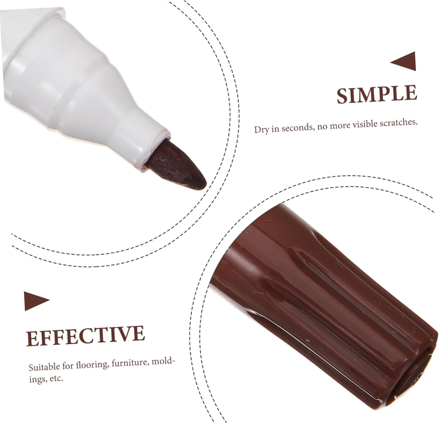 Furniture Repair Kit 12-Piece Touch-Up Markers Set for Wood Floors and Furniture Multi-Color for Home and Office Use image number 3