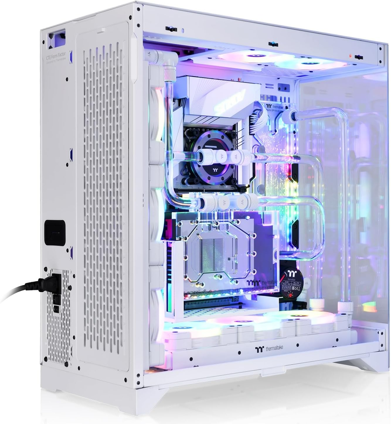 Thermaltake CTE E660 MX Tempered Glass Mid Tower E-ATX Case Snow Edition (Hidden Connectors M/B Compatible), CA-1Y3-00M6WN-01 image number 6