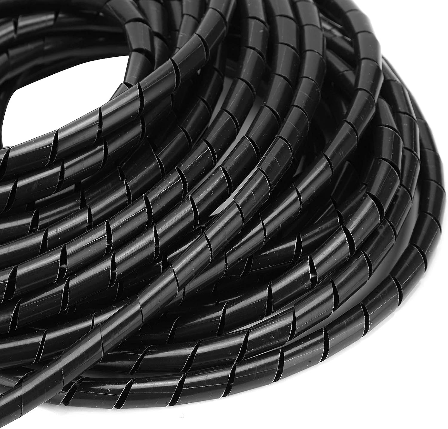 Spiral Wire Wrap Cord Flexible Cable Organizer Management Black &Phi;8Mm, Inner Diameter 6Mm, Length 10 Meters, for Wiring in Computer Room, Workshop image number 5
