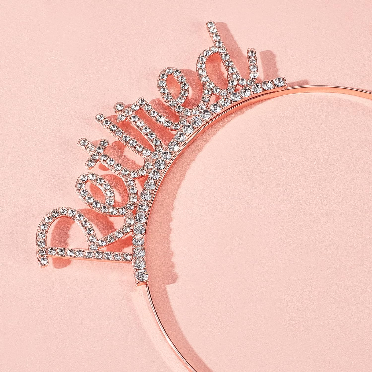 NICENEEDED Officially Retired Retirement Party Set, Rose Gold Tiara Crown & Pink Belt Wtth Gold Lettering, Retired Rhinestones Headband Sash for Women Party Supplies Gifs