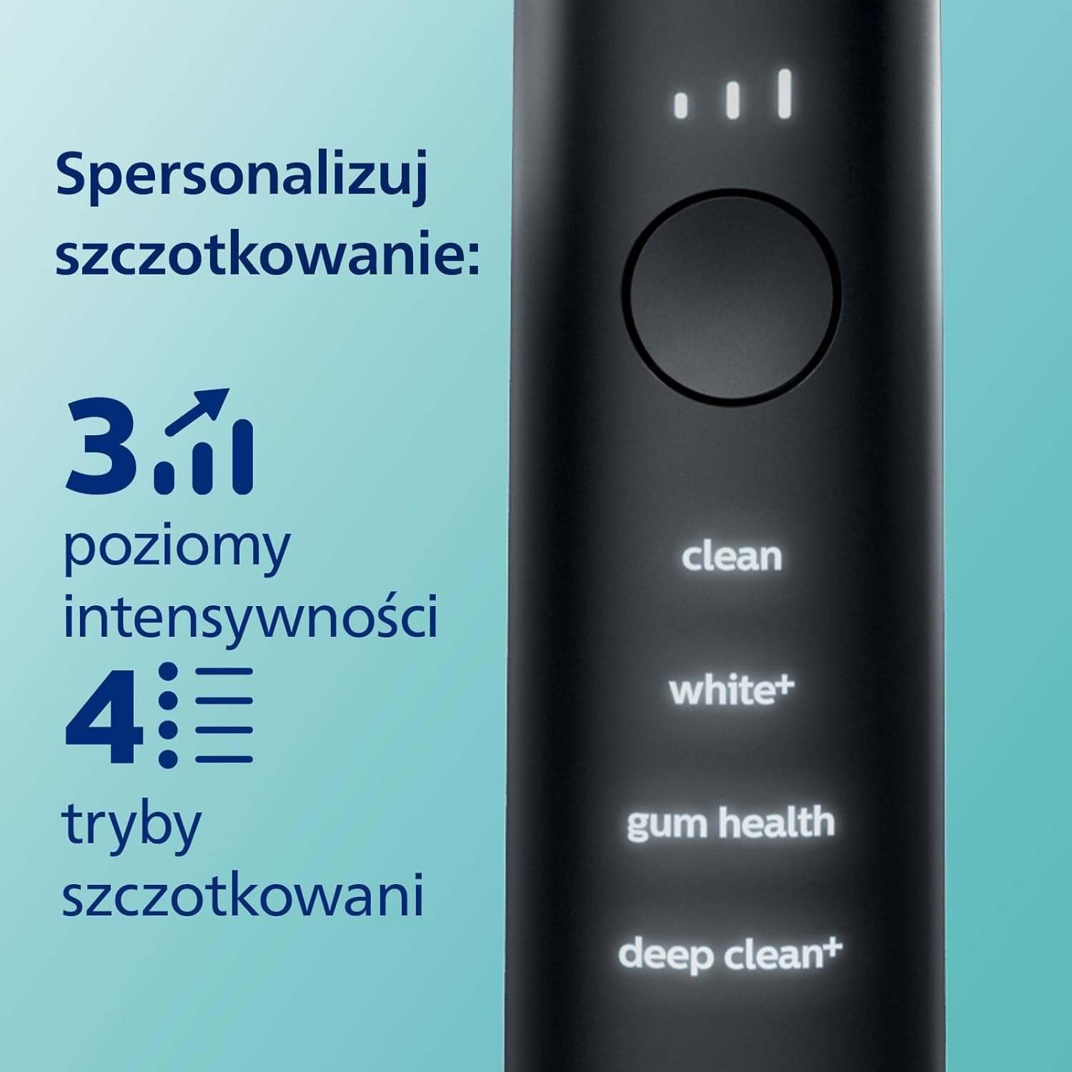 Philips Sonicare Diamondclean 9400 Electric Toothbrush with App HX9917/89, Networked Cleaning, Pressure Sensor, Intelligent Brush Head Detection, 4 Cleaning Programs, 3 Intensity Levels, Black image number 4