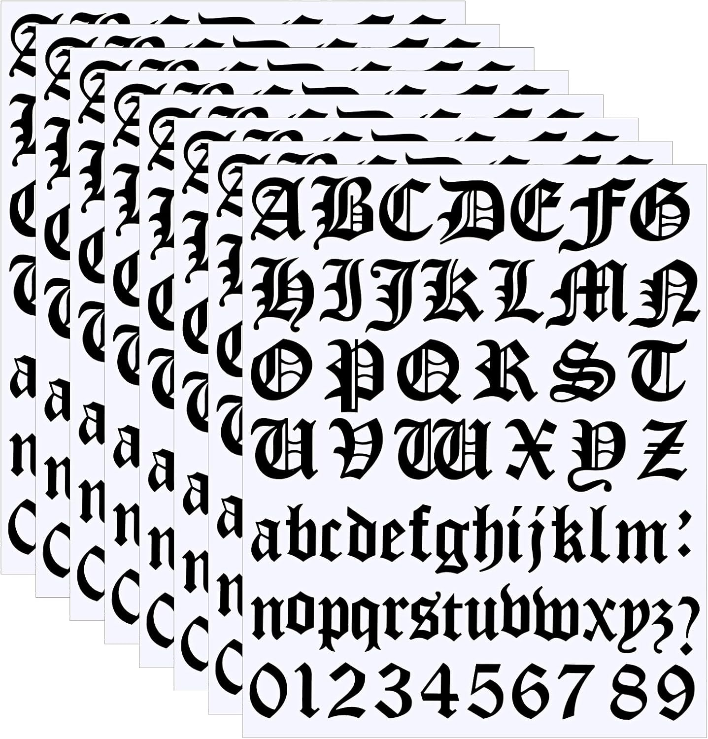 Teling Set of 8 Self Adhesive Vinyl Letter Number Mailbox Number Stickers Alphabet Stickers for Mailboxes Signs Windows Doors Cars Trucks Home Business Address Numbers(1 Inch,Gold)