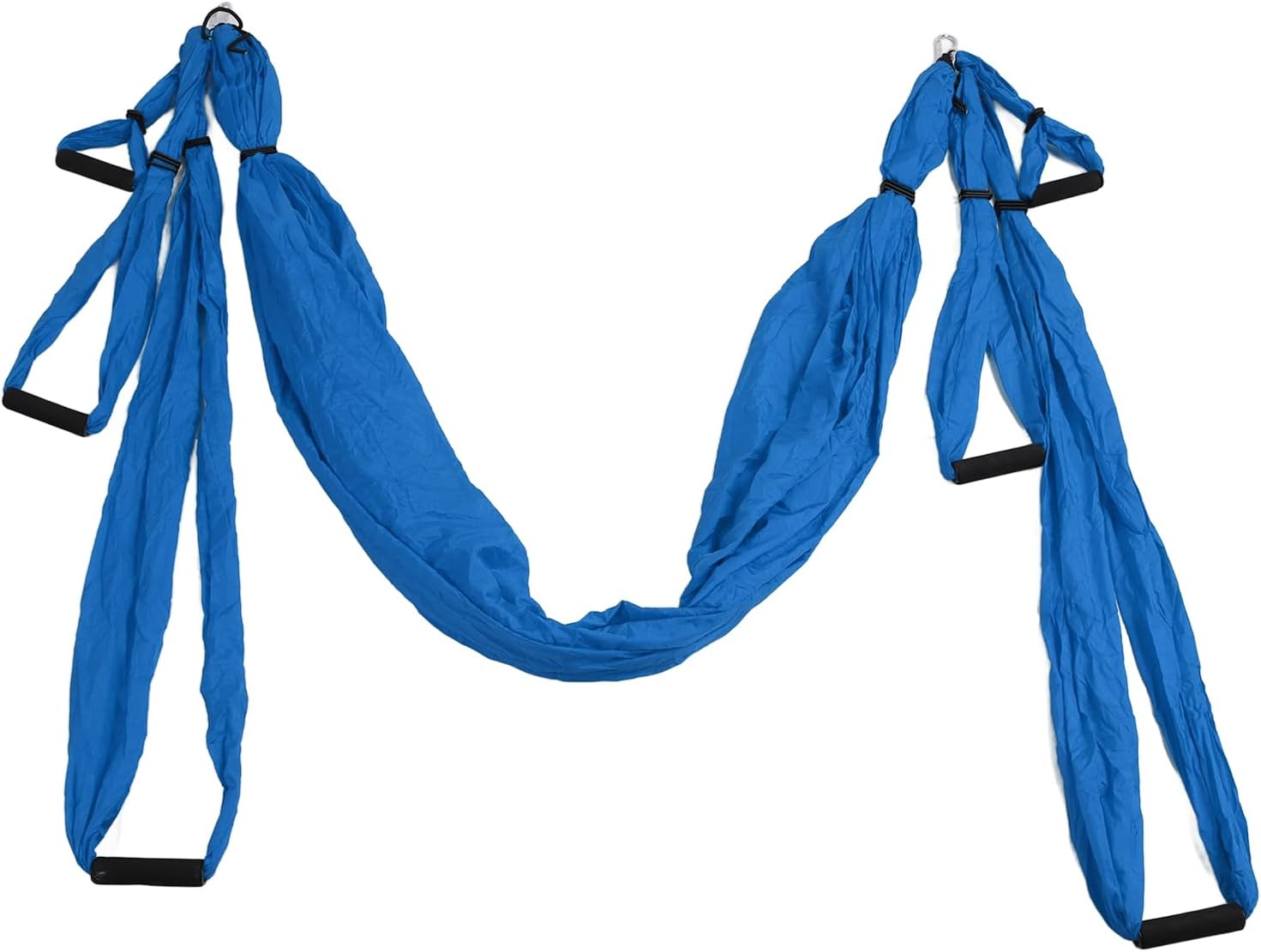 Aerial Yoga Swing Set, Strong Yoga Hammock Kit, Yoga Swing Sling Inversion Exercises Tool, Aerial Sling Inversion Fly Kit for Home, Gym, Fitness, Indoor, Outdoor (Dark Blue) image number 5