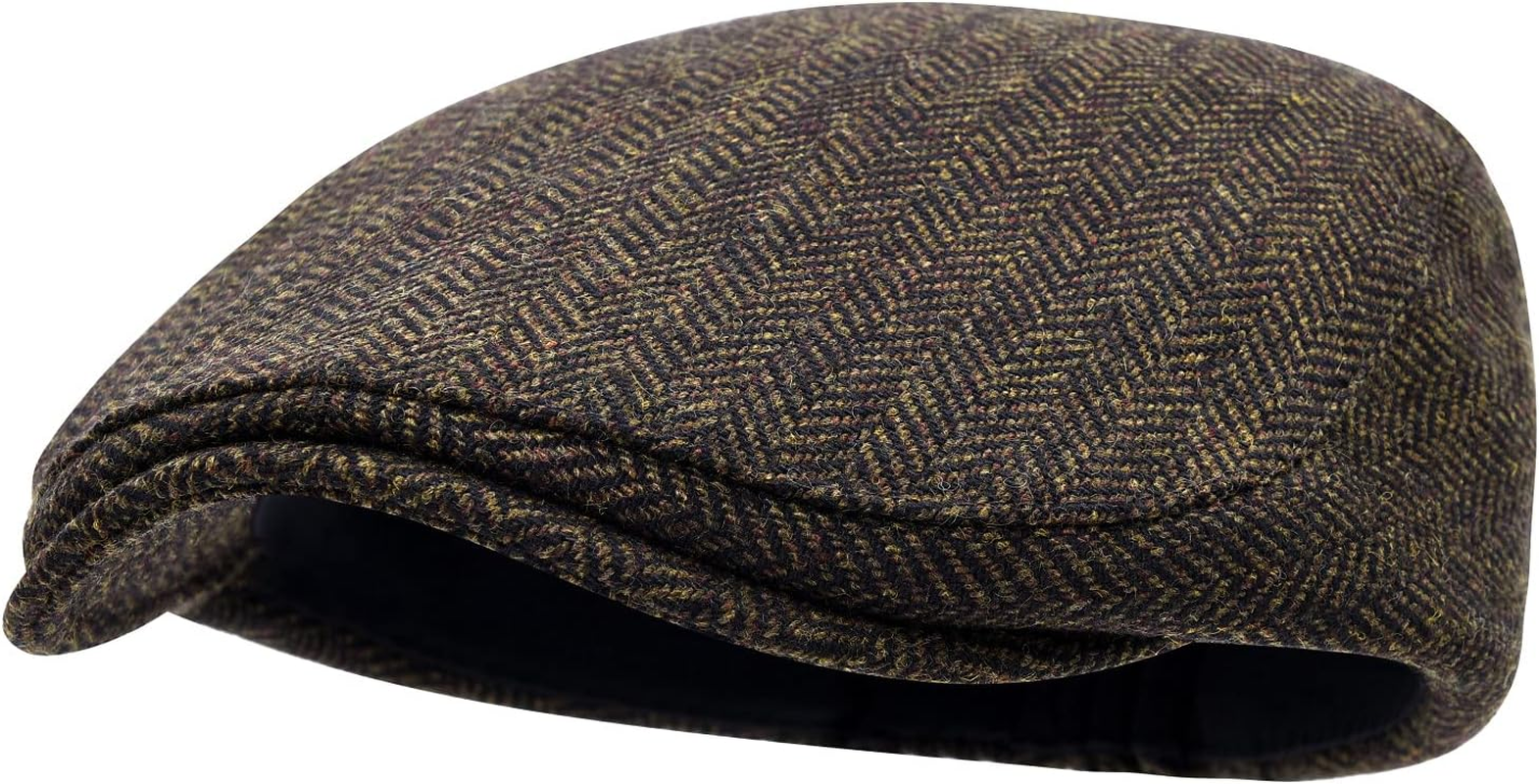 STARANCE Men'S Flat Cap Wool Tweed Driving Cap Irish Newsboy Hat image number 5