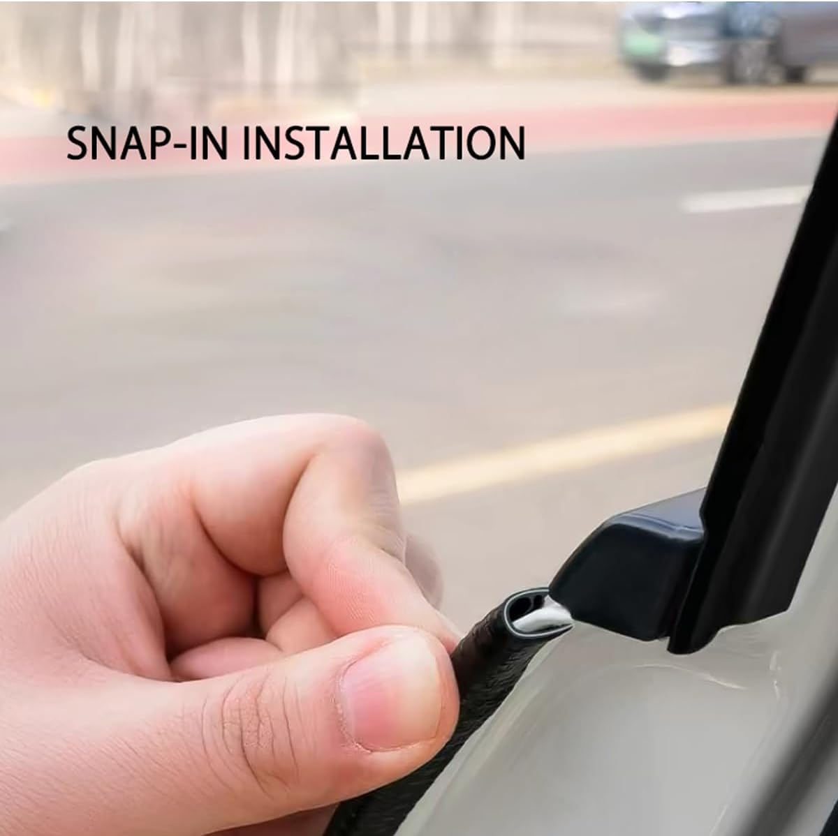 20Ft(6M) Black Car Door Edge Guards, Rubber Trim with U Shape, Universal Fit for Most Cars, No Glue image number 1