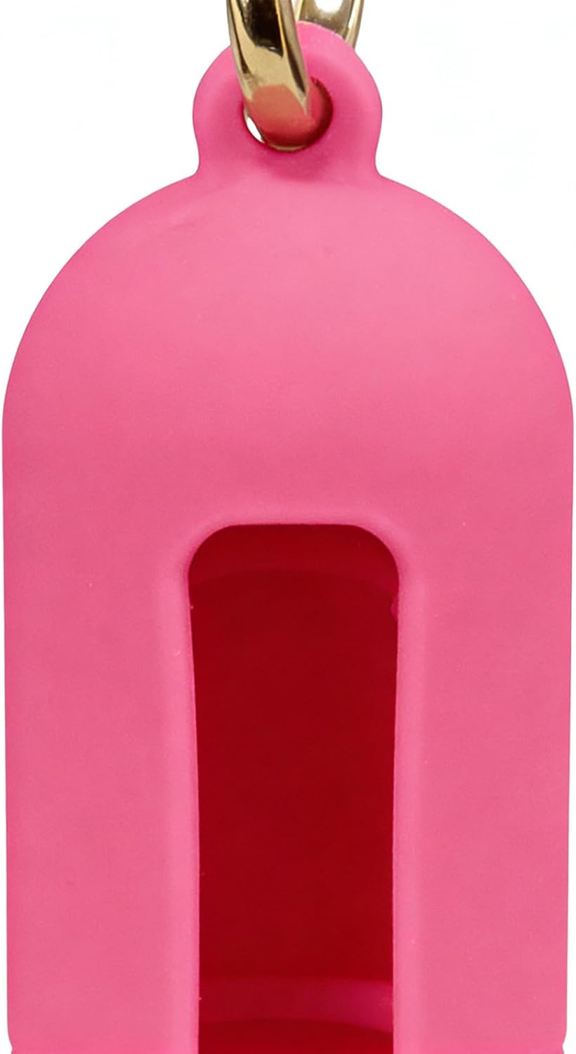 Lip Gloss Holder Keychain - Travel Silicone Sleeve,Lipstick Holder | for Gym Workplace Outdoor Activities Daily Commute Travel Purse Wallet - Hot Pink image number 3