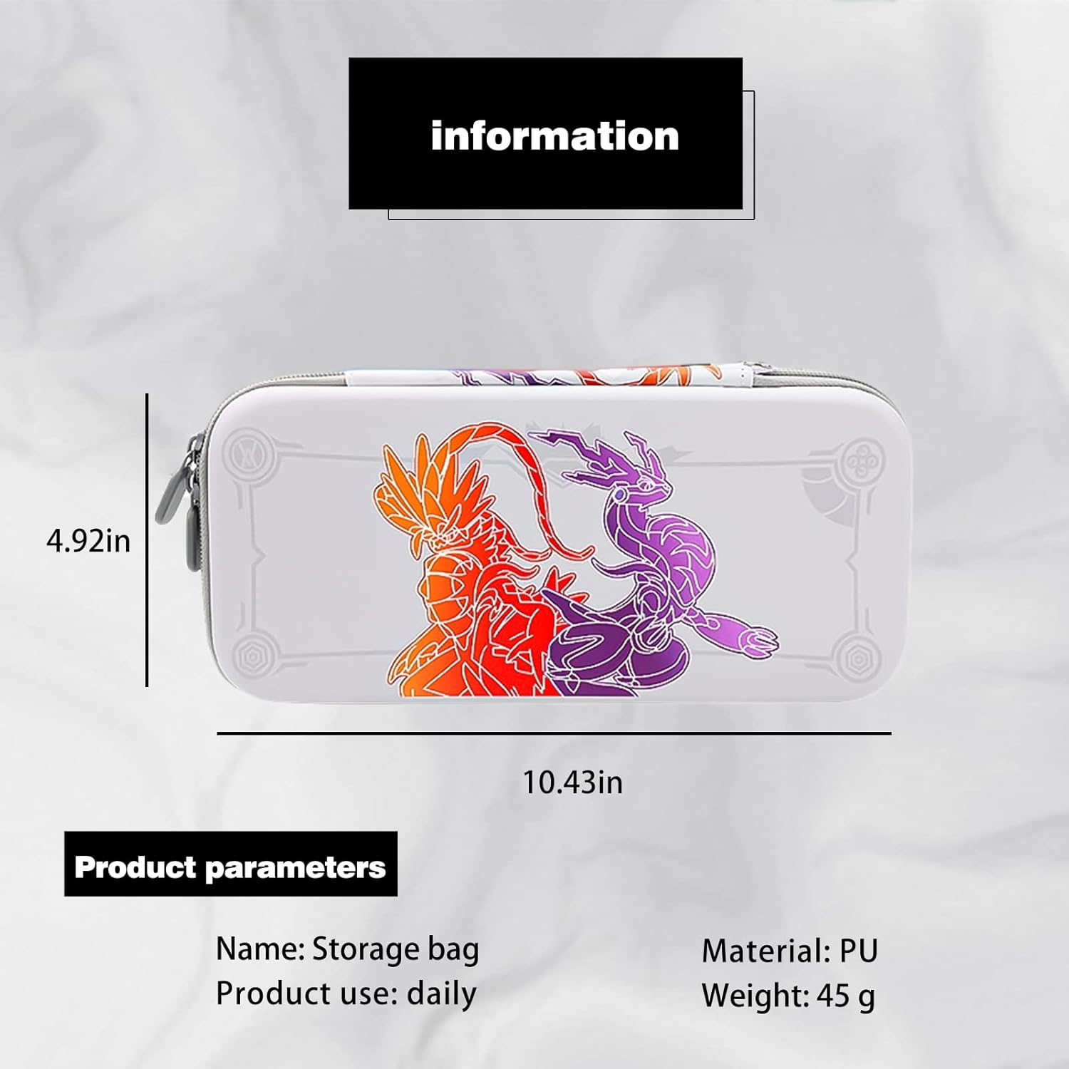 Case Compatible with Switch and Switch OLED Cute Hard Carry Case Protective Cover with Storage for 10 Games Console & Accessories image number 2