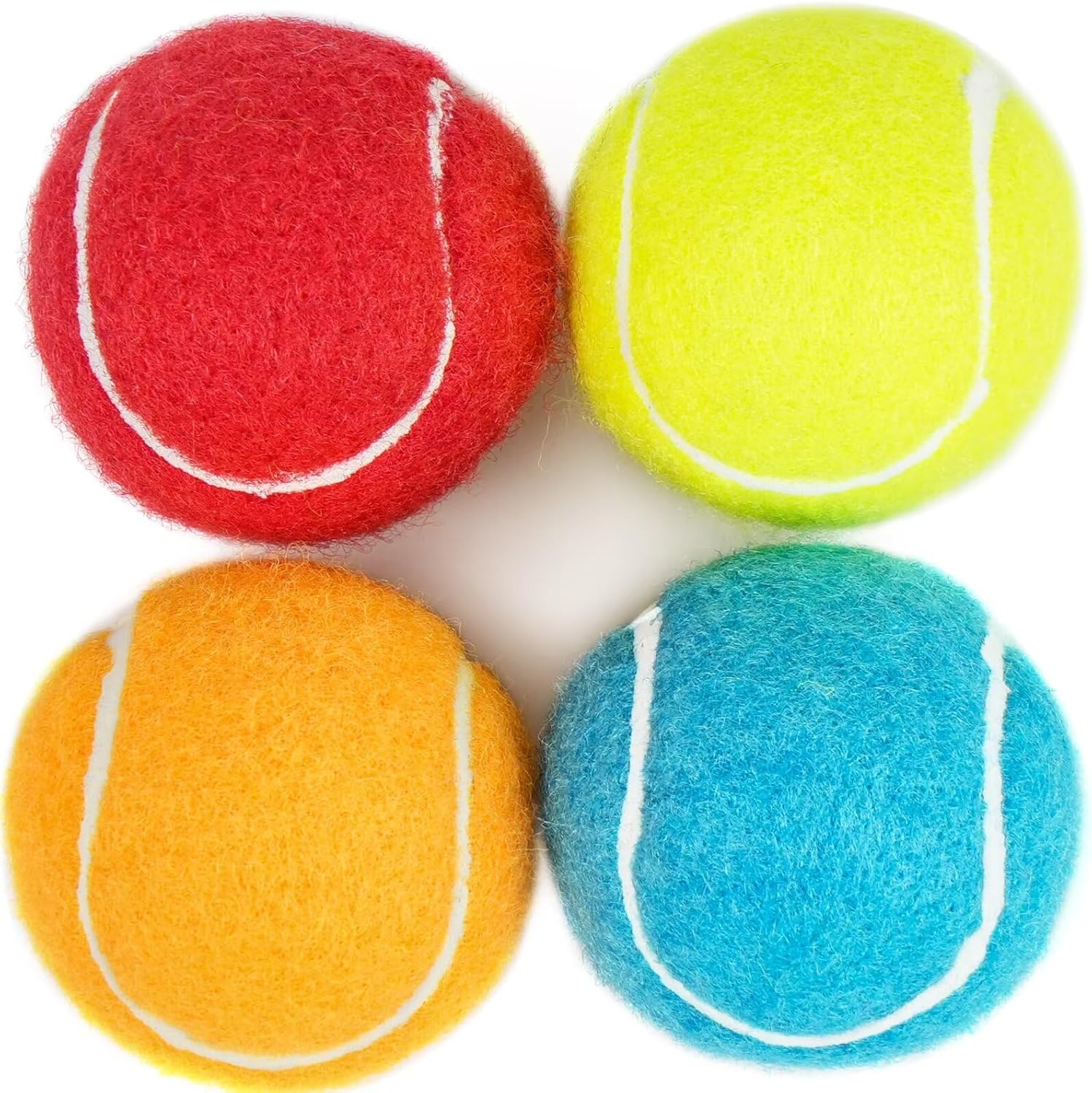 Prime Pets 2" Squeaky, High Bounce Dog Toy Balls, 4 Pack Multi-Color, Extra Small Dogs image number 6